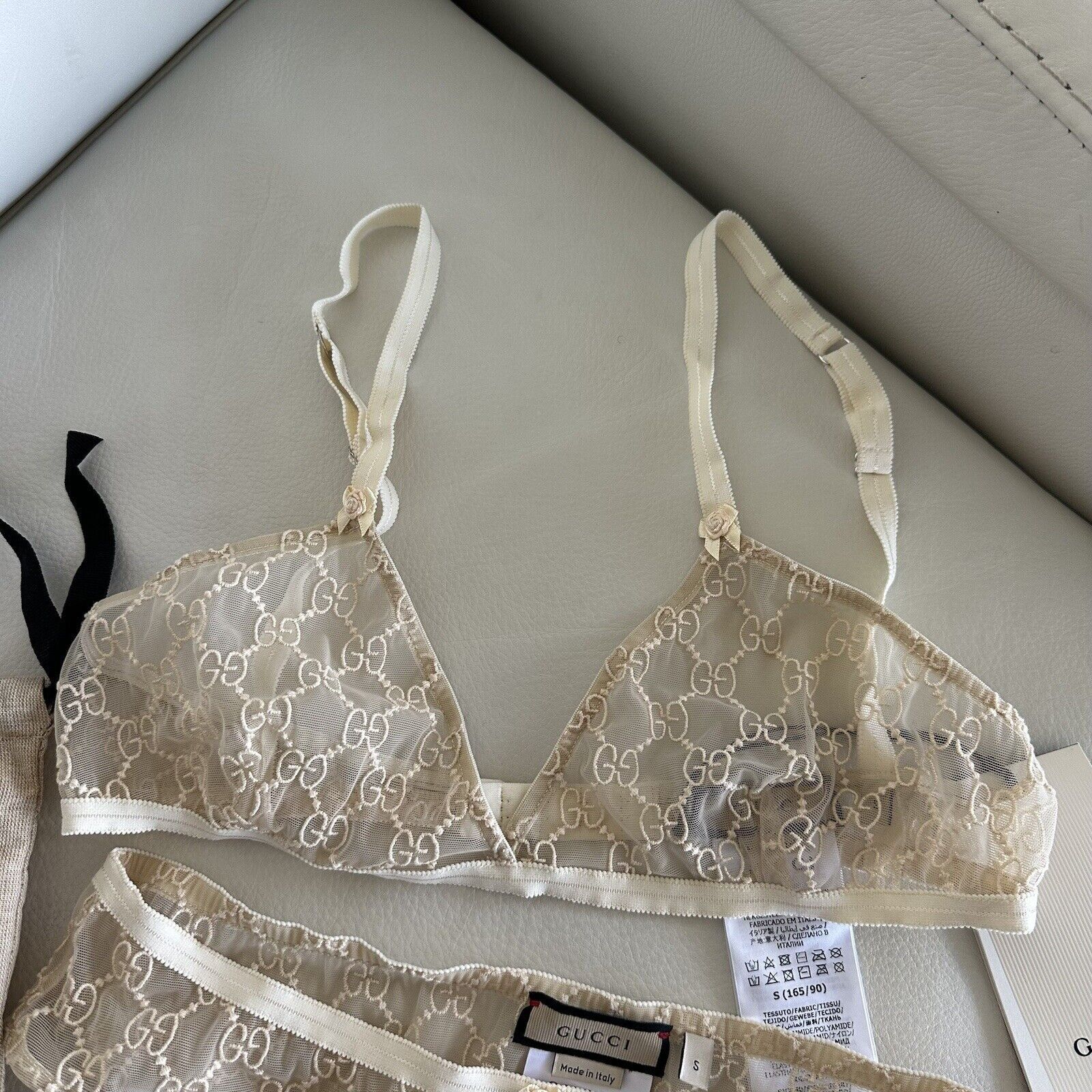 Gucci NWT Gucci Nude Lingerie Set Size S Light Beige 100% Authenti Size S / US 4 / IT 40 - 6 Thumbnail
