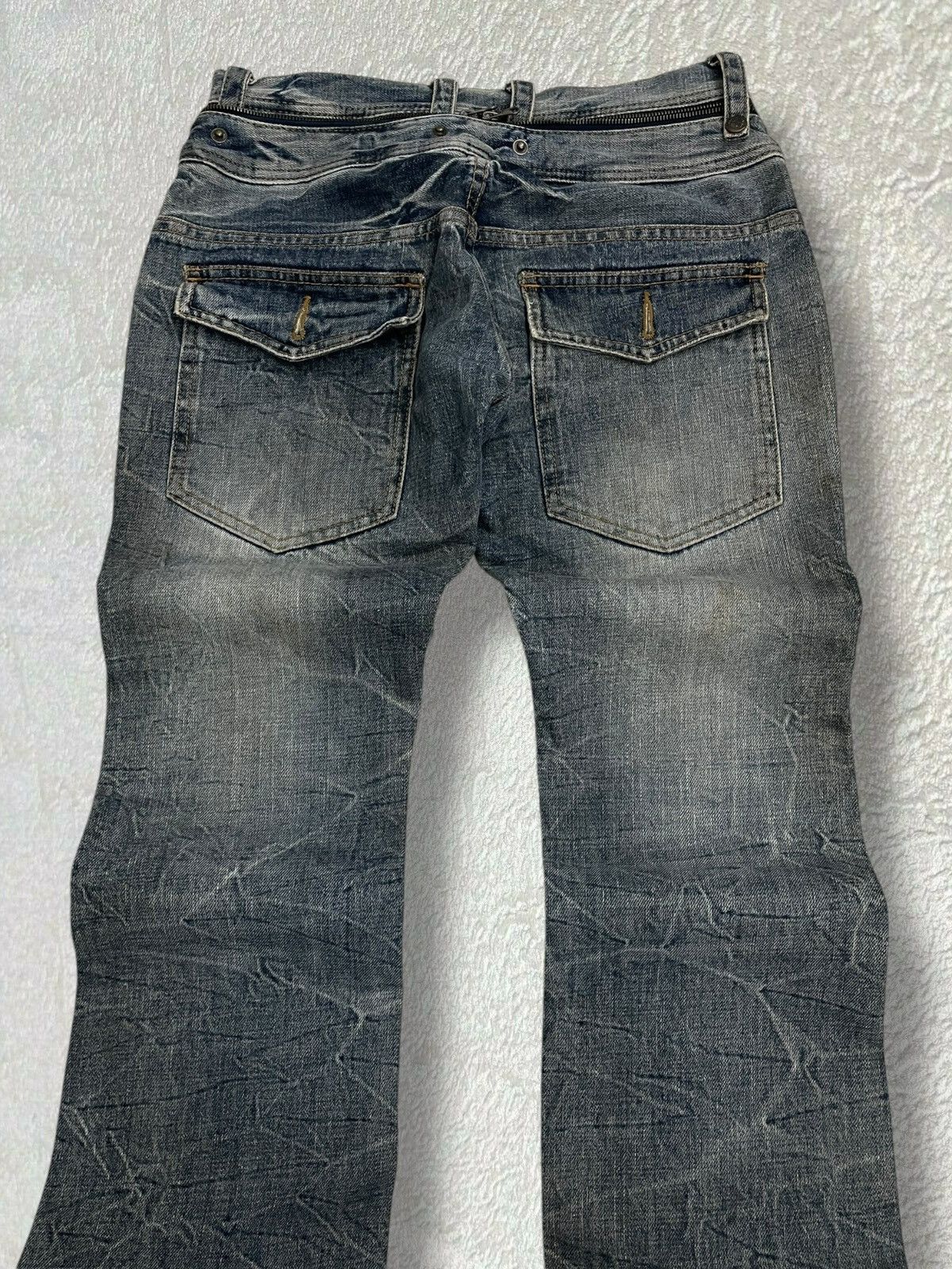 Le Grande Bleu (L.G.B.) Vintage 1990s Japan Designer Daily Topic Iconic Flared Goth Size US 32 / EU 48 - 10 Thumbnail
