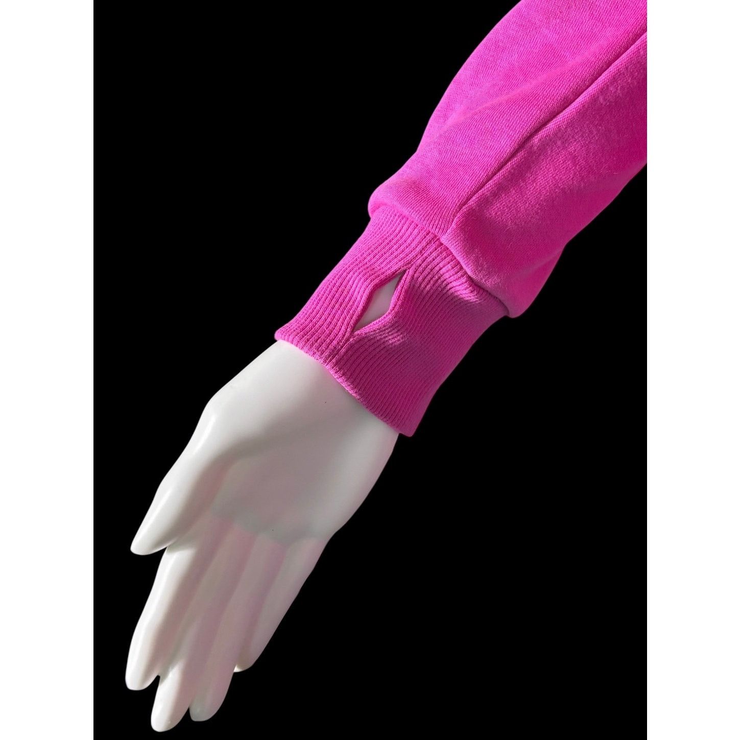 Epic Threads Epic Threads Pink Cotton Hoodie Pullover Sweater Thumbholes Size L / US 10 / IT 46 - 11 Thumbnail