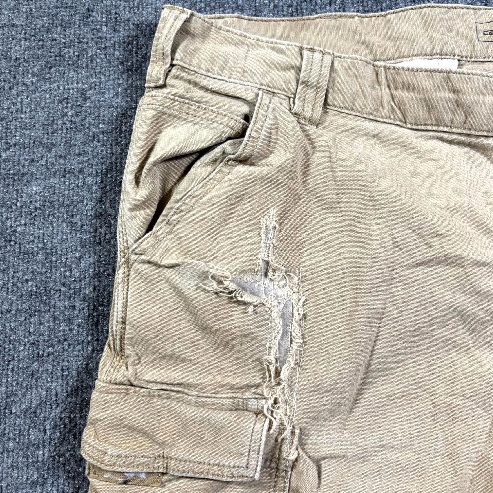 Carhartt Carhartt Mens 42x34 Beige Rigby Cargo Pants Relaxed Fit Straight Leg Workwear Size US 42 / EU 58 - 5 Thumbnail