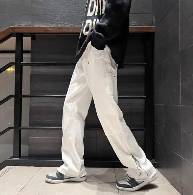 Japanese Brand Retro Straight Zipper Casual Jeans Size US 30 / EU 46 - 2 Thumbnail