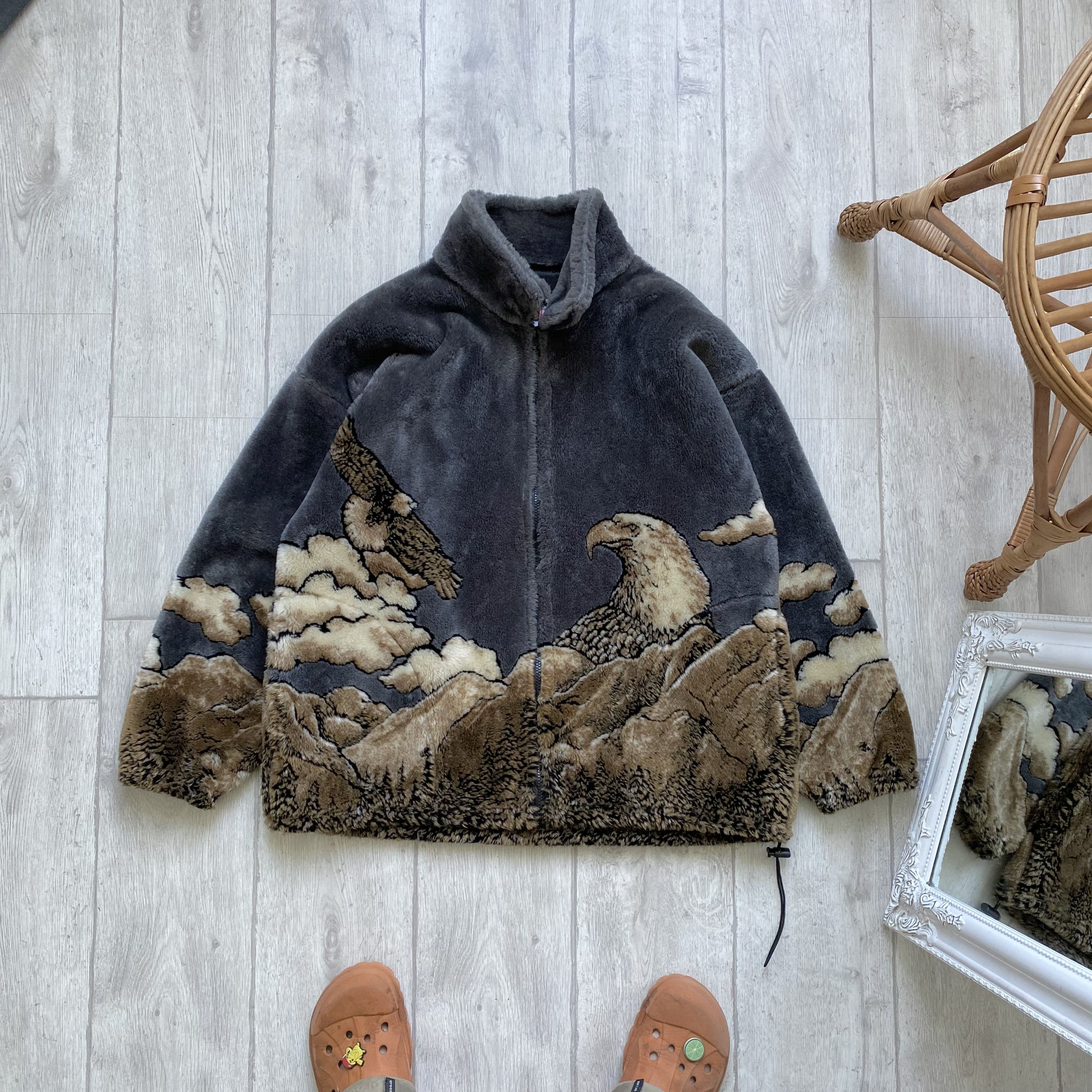 The Mountain 🦅Vintage USA Eagle Mountain Fleece heavy jacket wolf Size US L / EU 52-54 / 3 - 1 Thumbnail