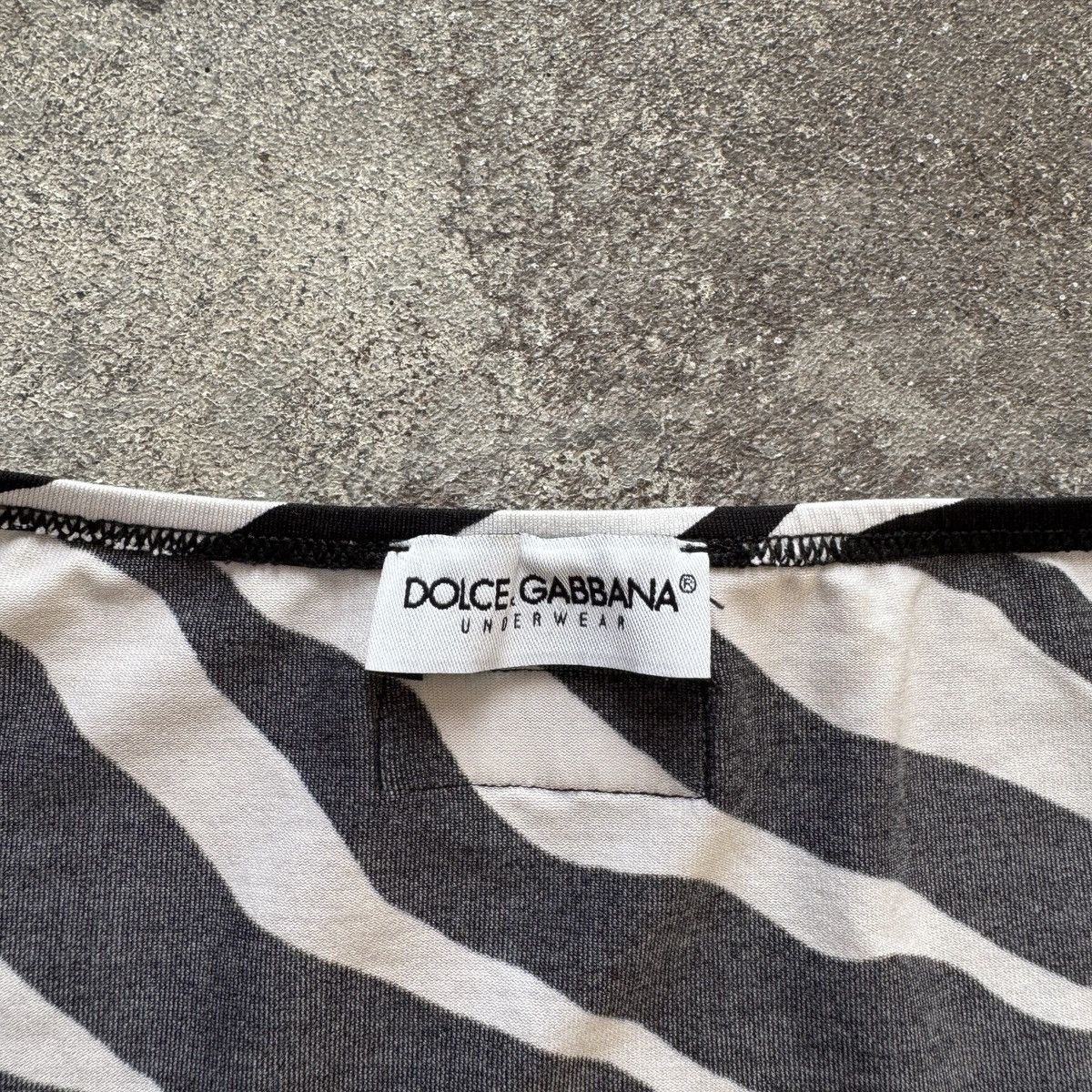 D&G Dolce & Gabbana Vintage Zebra Print Y2K T-Shirt