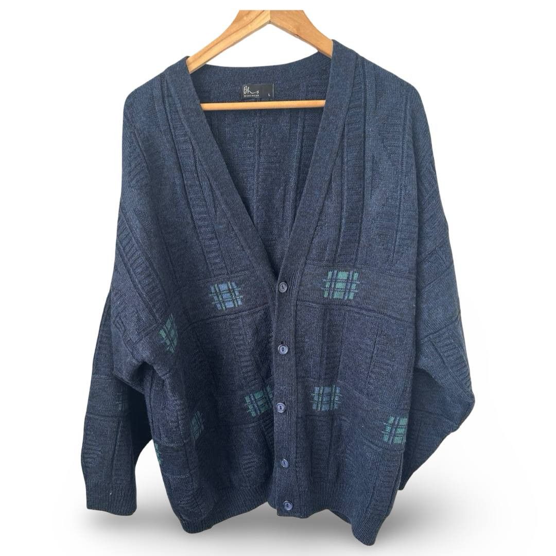 Vintage Vtg coloured knitted cardigan #814 Size US L / EU 52-54 / 3 - 1 Thumbnail