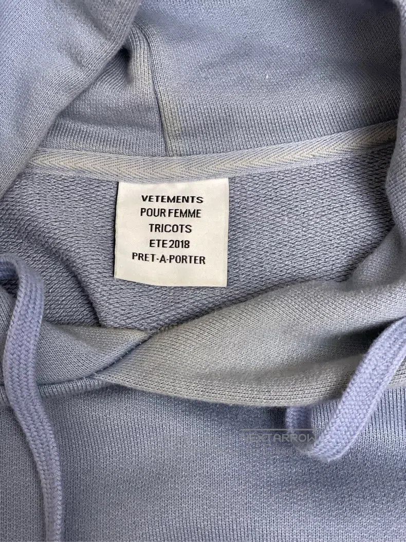 Vetements Vetements Mist Blue Unicorn Logo Hoodie Size US S / EU 44-46 / 1 - 5 Thumbnail