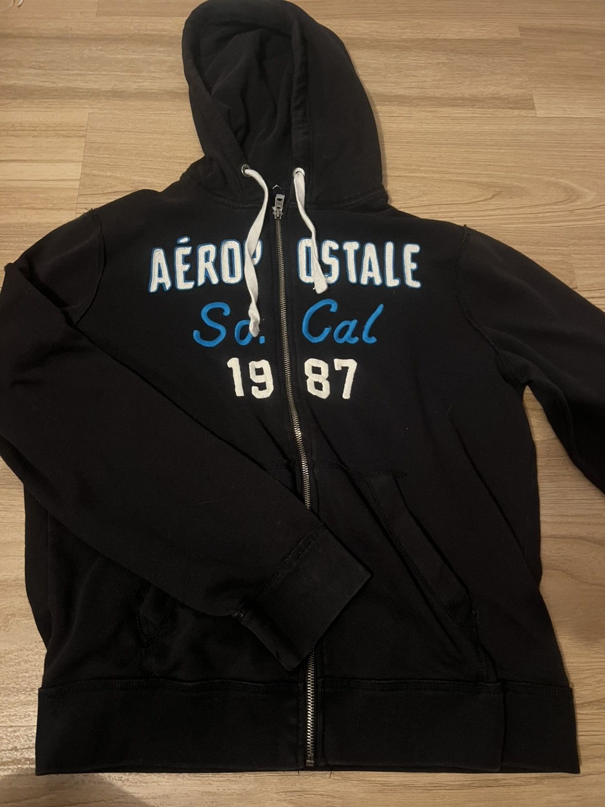 Aeropostale Aeropostale black zip-up sweater Size L / US 10 / IT 46 - 1 Thumbnail