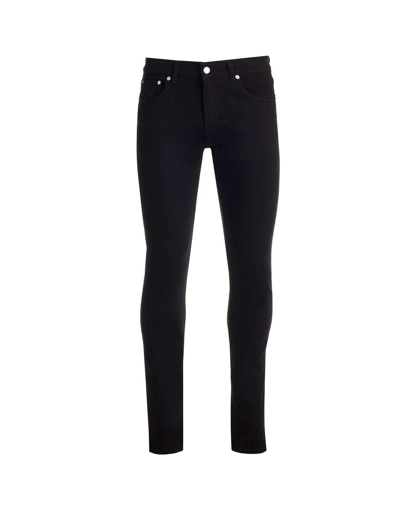 Alexander McQueen o1w1db10725 Graffiti EMB Jeans in Black Size US 30 / EU 46 - 1 Thumbnail