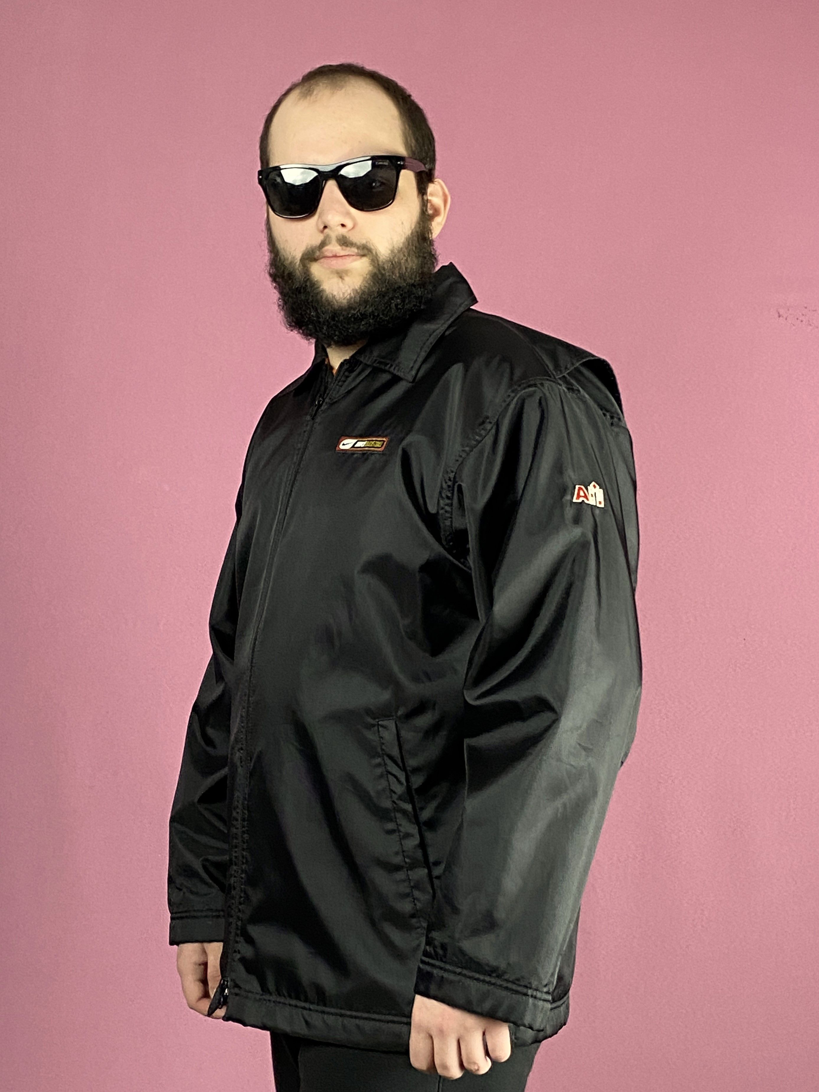 Nike × Vintage 90s Nike Basketball Vintage Men's Coach Jacket - S Size US S / EU 44-46 / 1 - 1 Thumbnail