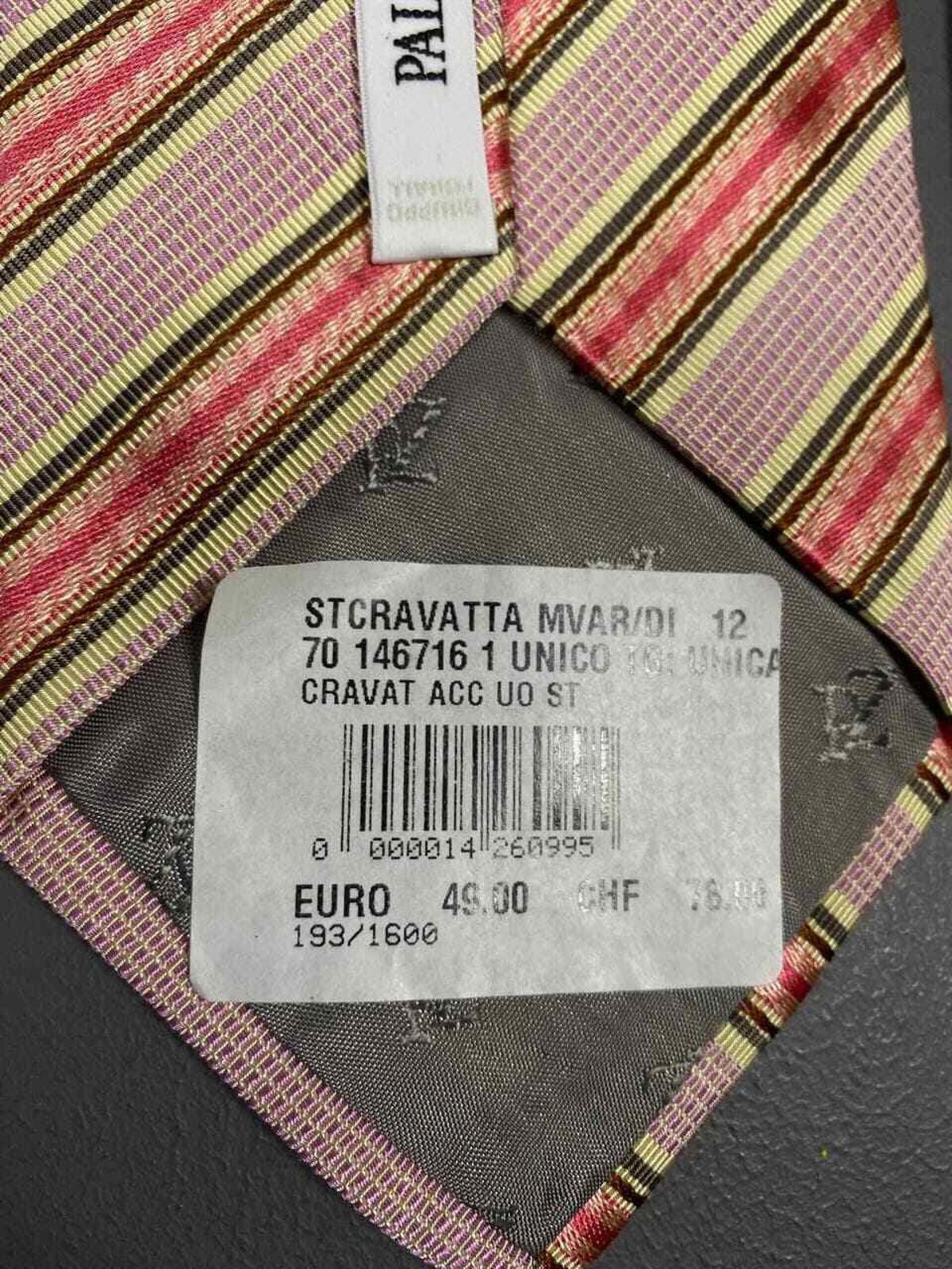 Pal Zileri NWT Pal Zileri Unico Cravate Striped Silk Tie in Pink Size ONE SIZE - 9 Thumbnail