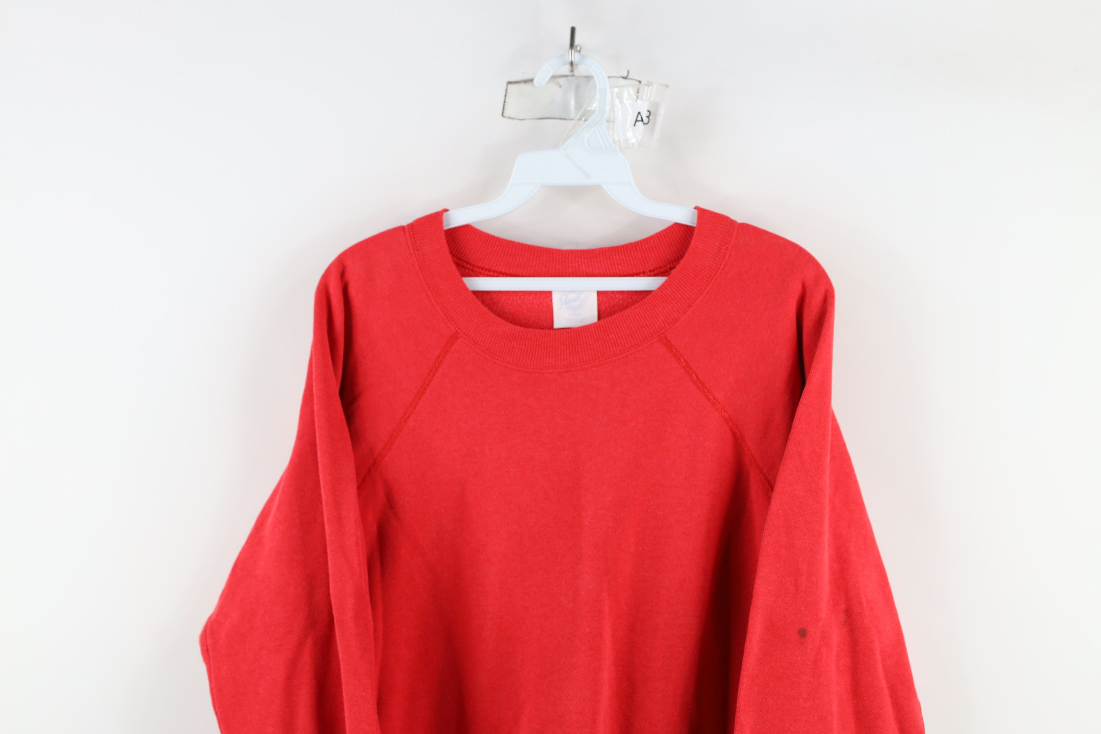 Vintage Vintage 70s 80s Streetwear Crewneck Sweatshirt Red USA Size US L / EU 52-54 / 3 - 2 Thumbnail