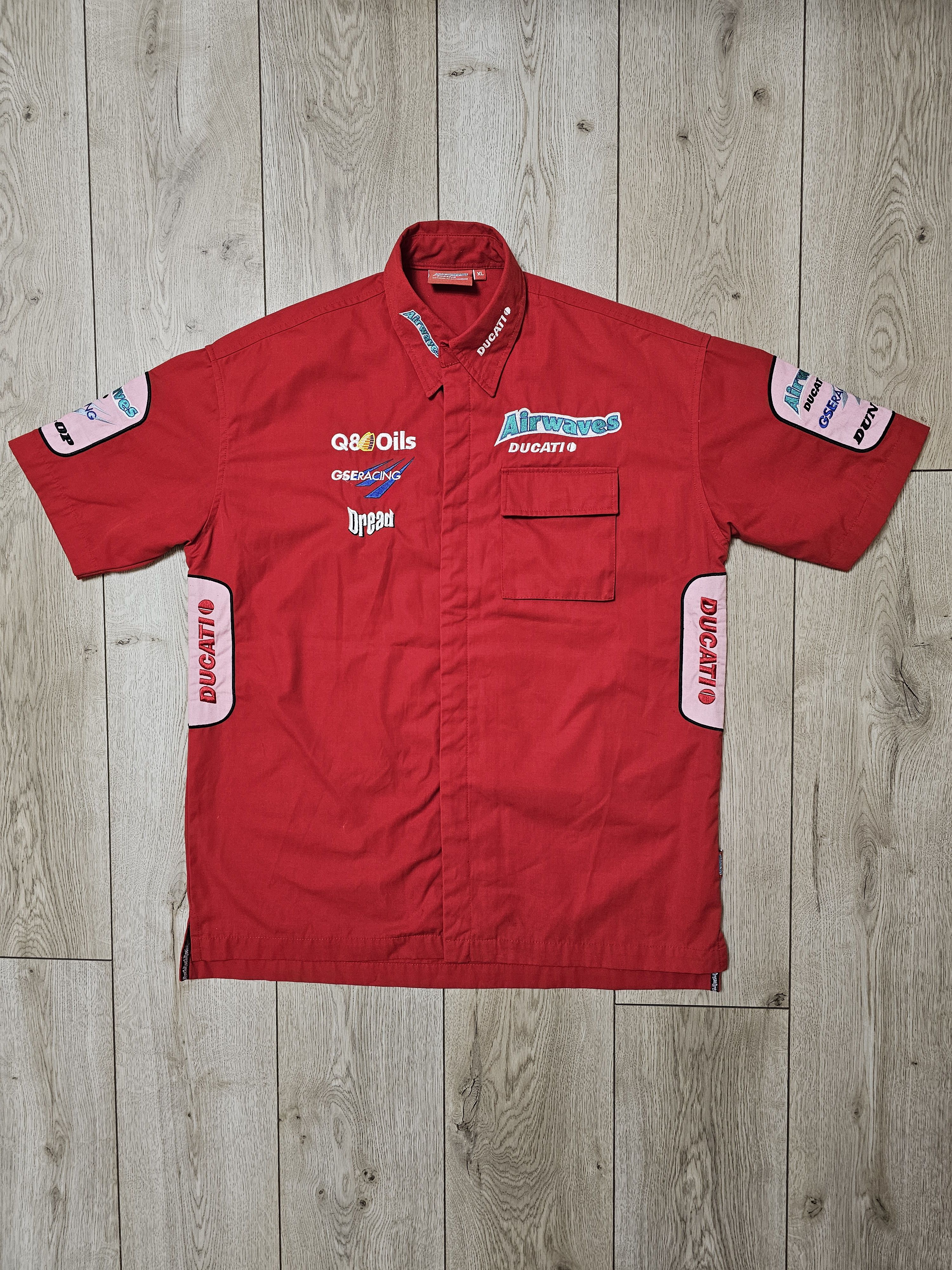 Formula 1 × Vintage DUCATI VINTAGE SHIRT 90s AIRWAVES SHIRT BUTTON MOTORCYCLE Size US XL / EU 56 / 4 - 1 Thumbnail