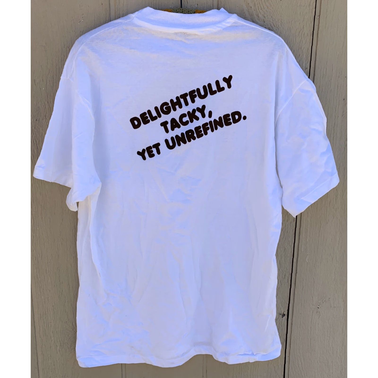 Hanes Vintage HOOTERS Jacksonville Florida T Shirt Delightfully Tacky Yet Unrefined L Mens White 1990s Graphic Tee Size US L / EU 52-54 / 3 - 3 Thumbnail