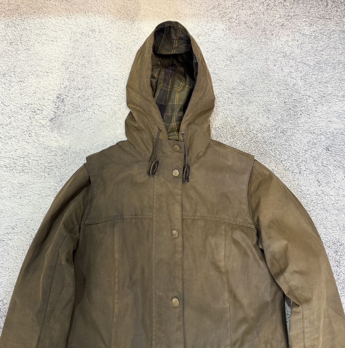 Barbour Barbour Durham Wax Jacket Women UK8 US4 Brown Hooded Vintage Size S / US 4 / IT 40 - 4 Thumbnail