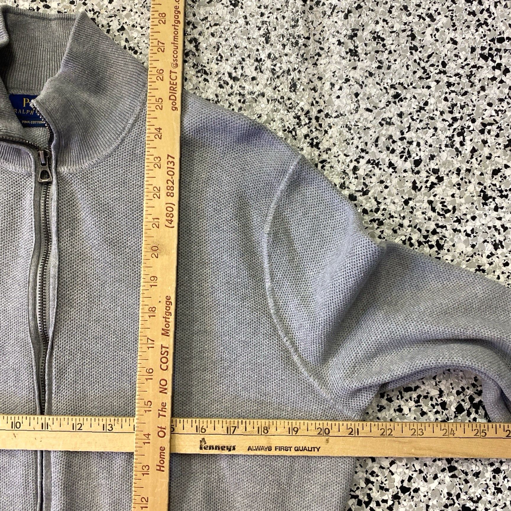 Polo Ralph Lauren Polo Ralph Lauren Sweatshirt Full Zip Mens XL Gray Cotton Logo Size US XL / EU 56 / 4 - 3 Thumbnail