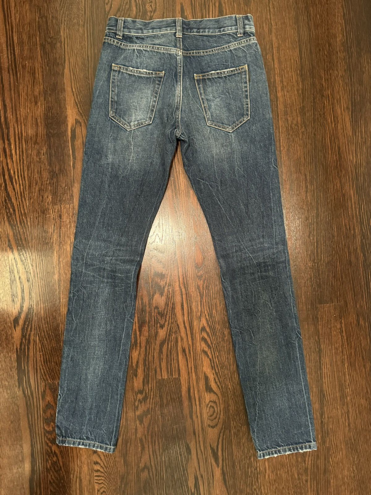 Saint Laurent Paris Saint Laurent washed blue ripped skinny jeans Size US 27 - 2 Thumbnail