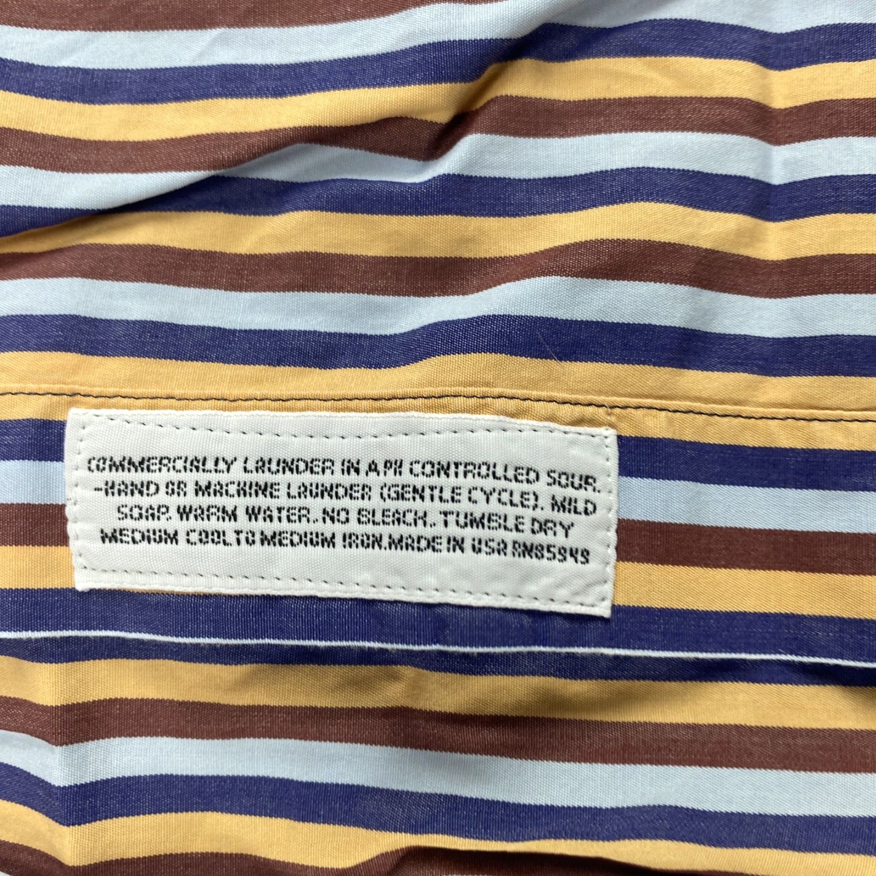 Vintage VINTAGE Bullock & Jones Shirt Mens Large Striped Button-Down Long Sleeve Pocket Made USA Size US L / EU 52-54 / 3 - 6 Thumbnail