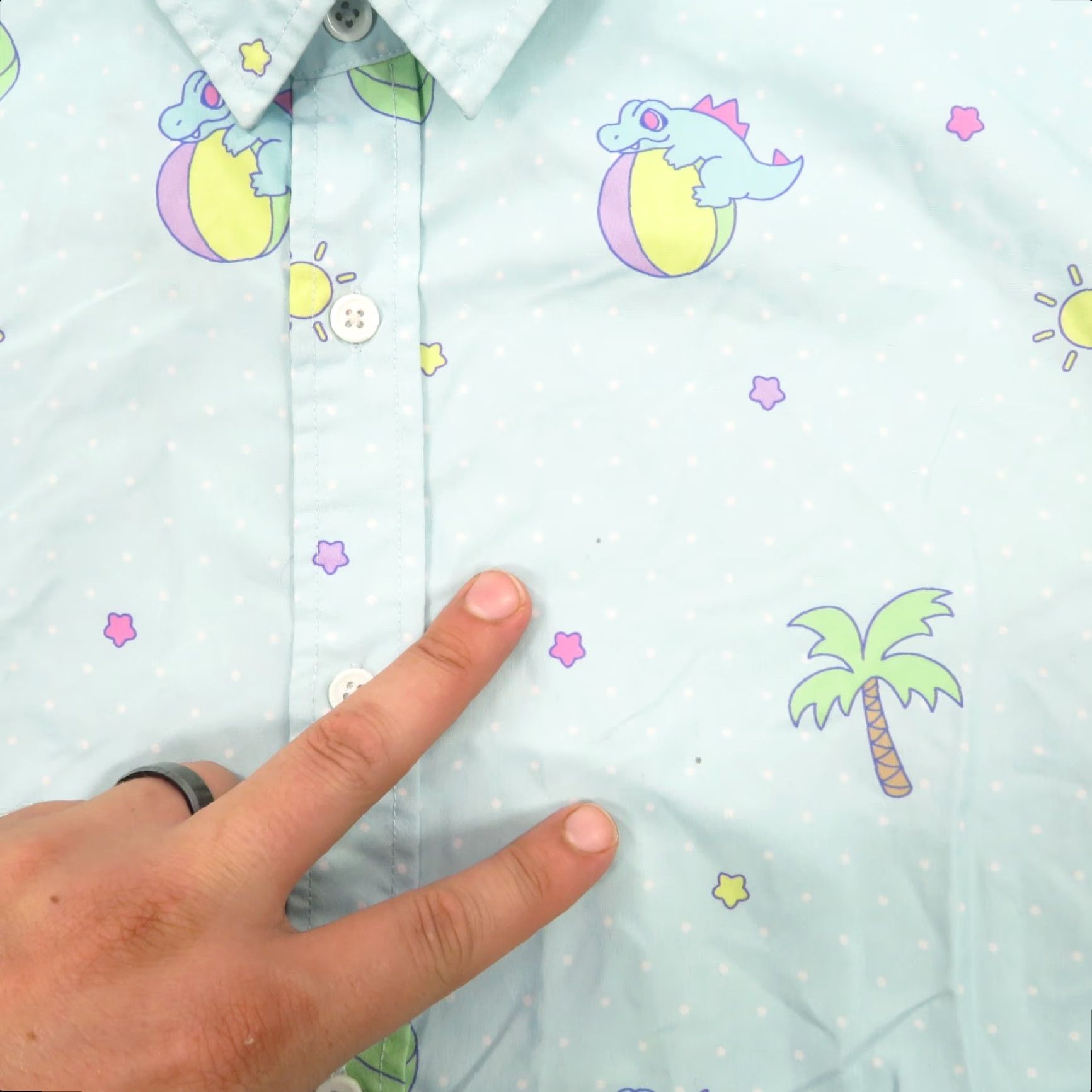 Vintage VINTAGE Pokemon Shirt Mens Medium Sugarstar Cafe Button Up Gengar Totodile Sandygast Size US M / EU 48-50 / 2 - 4 Thumbnail