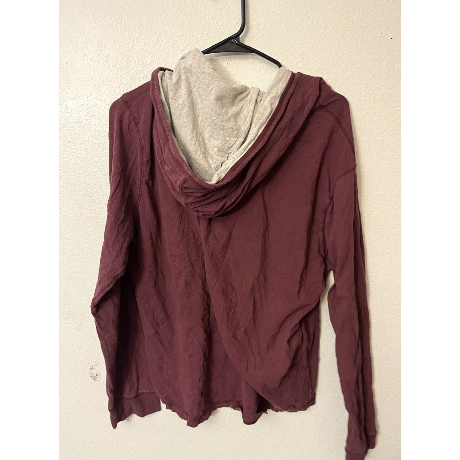 Lucky Brand VINTAGE Lucky Brand Henley Shirt Men XL Burgundy Solid Long Sleeve Casual Outdoor Golfing Size US XL / EU 56 / 4 - 3 Thumbnail