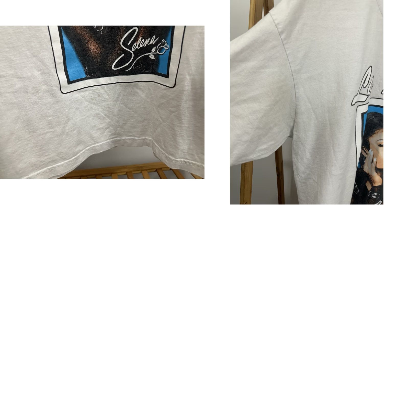 Vintage VTG Selena Quintanilla La Reina Rap Hip Hop Heavy Cotton T-Shirt XL White Mens Shirt Size US XL / EU 56 / 4 - 8 Thumbnail