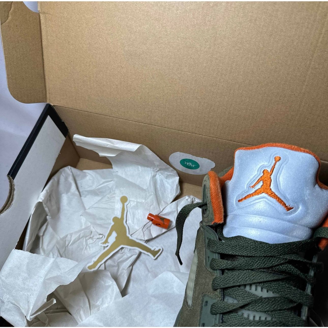 Jordan Brand × Nike Size 6.5 - Air Jordan 5 Retro GS Olive 2024 Men's Shoes Size US 6.5 / EU 39-40 - 10 Thumbnail