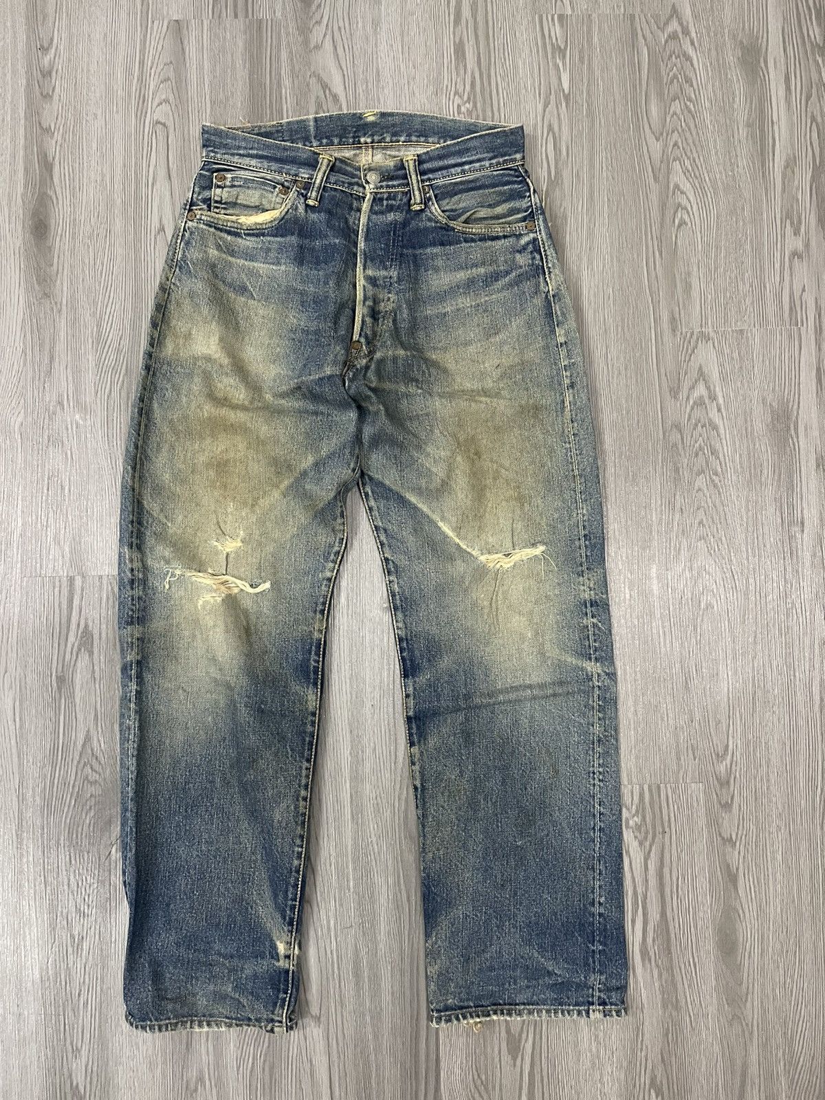 Evisu × Vintage Vintage Evisu Special rip distressed denim Size US 29 - 2 Thumbnail