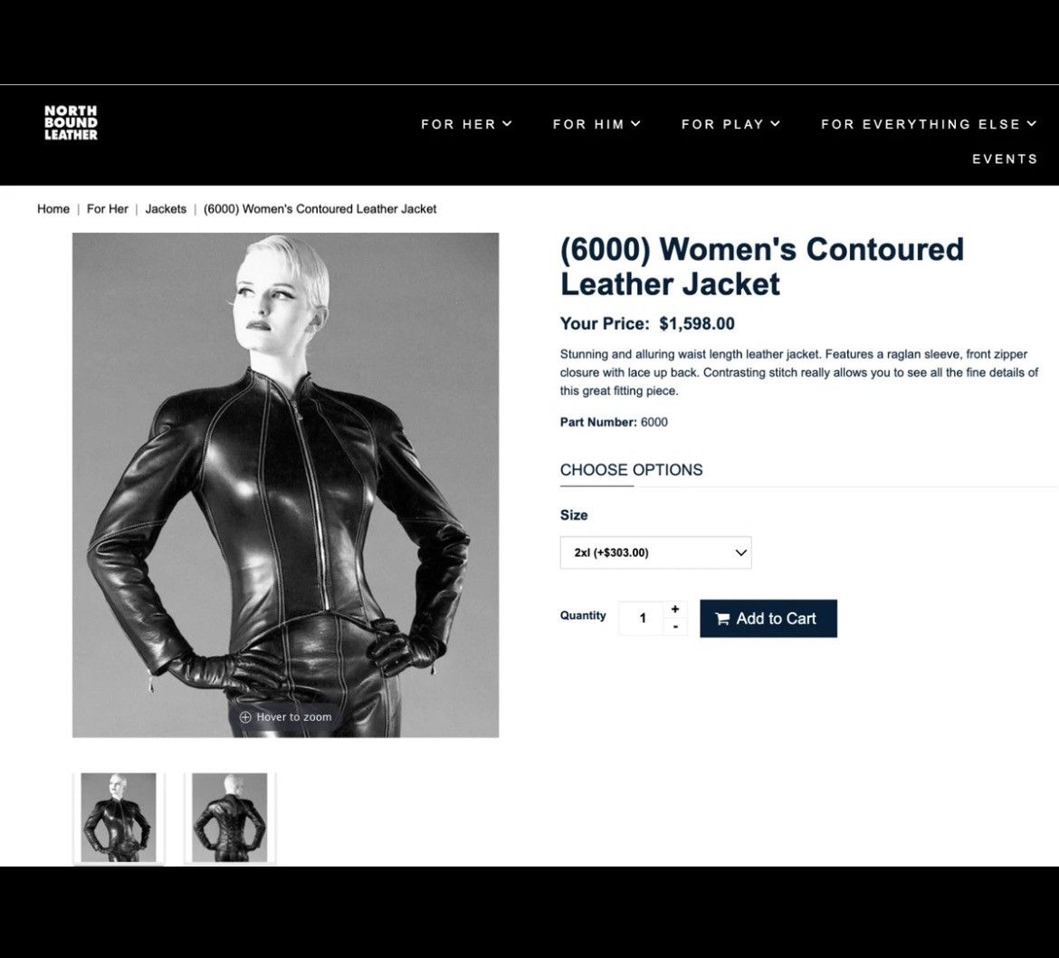 Other VTG NORTHBOUND LEATHER 6000 Contoured Canada BDSM Full-Zip Jacket Bomber 12 Size M / US 6-8 / IT 42-44 - 3 Thumbnail