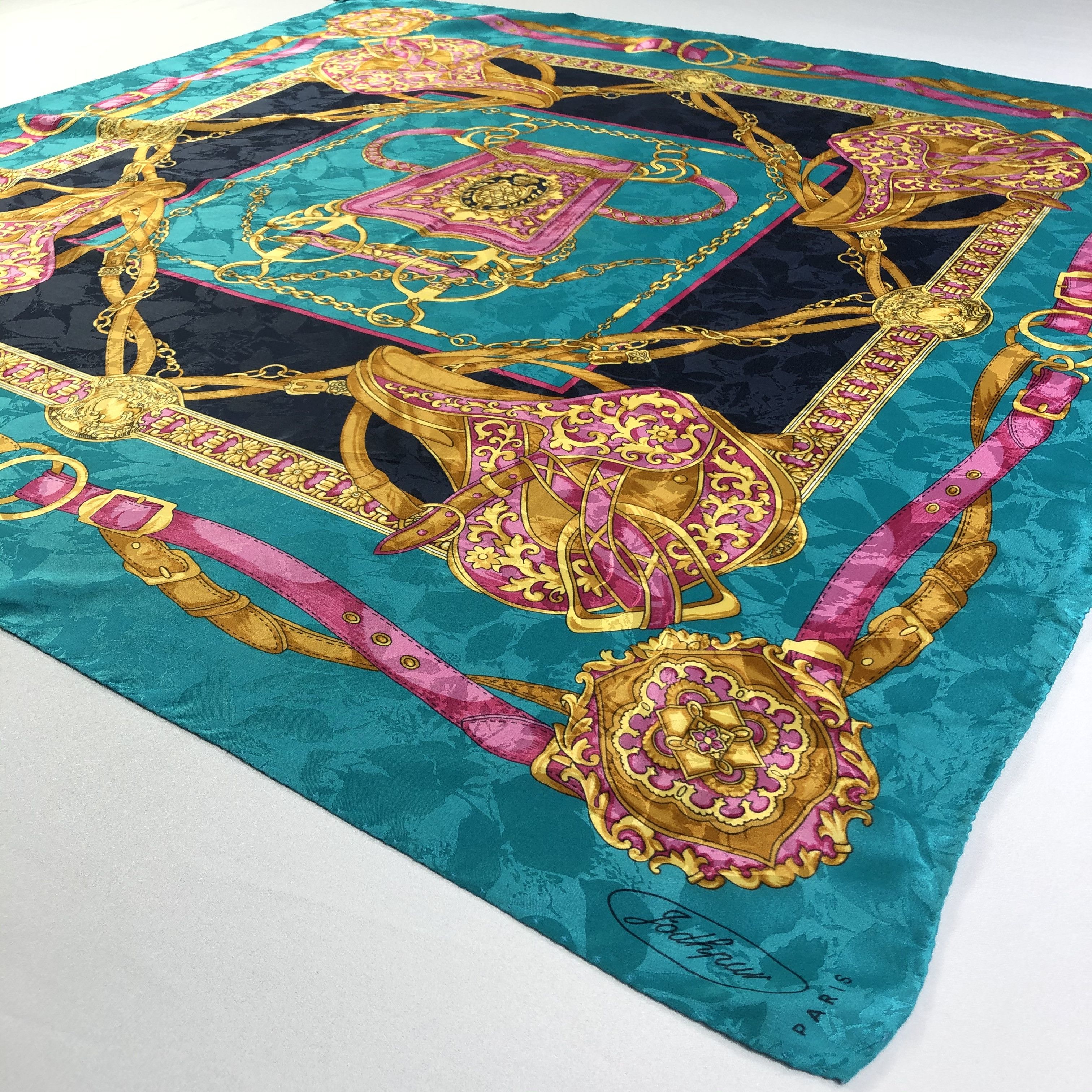 Vintage Vintage Jodhpur Paris Silk Scarf Size ONE SIZE - 4 Thumbnail