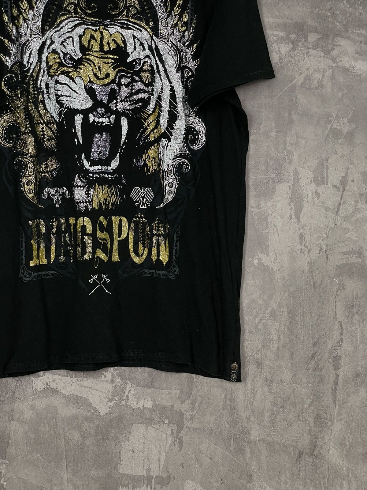 Japanese Brand × Ringspun × Vintage Vintage Ringspun T Shirt Japanese Style Tiger Samurai Yakuza Size US L / EU 52-54 / 3 - 6 Thumbnail