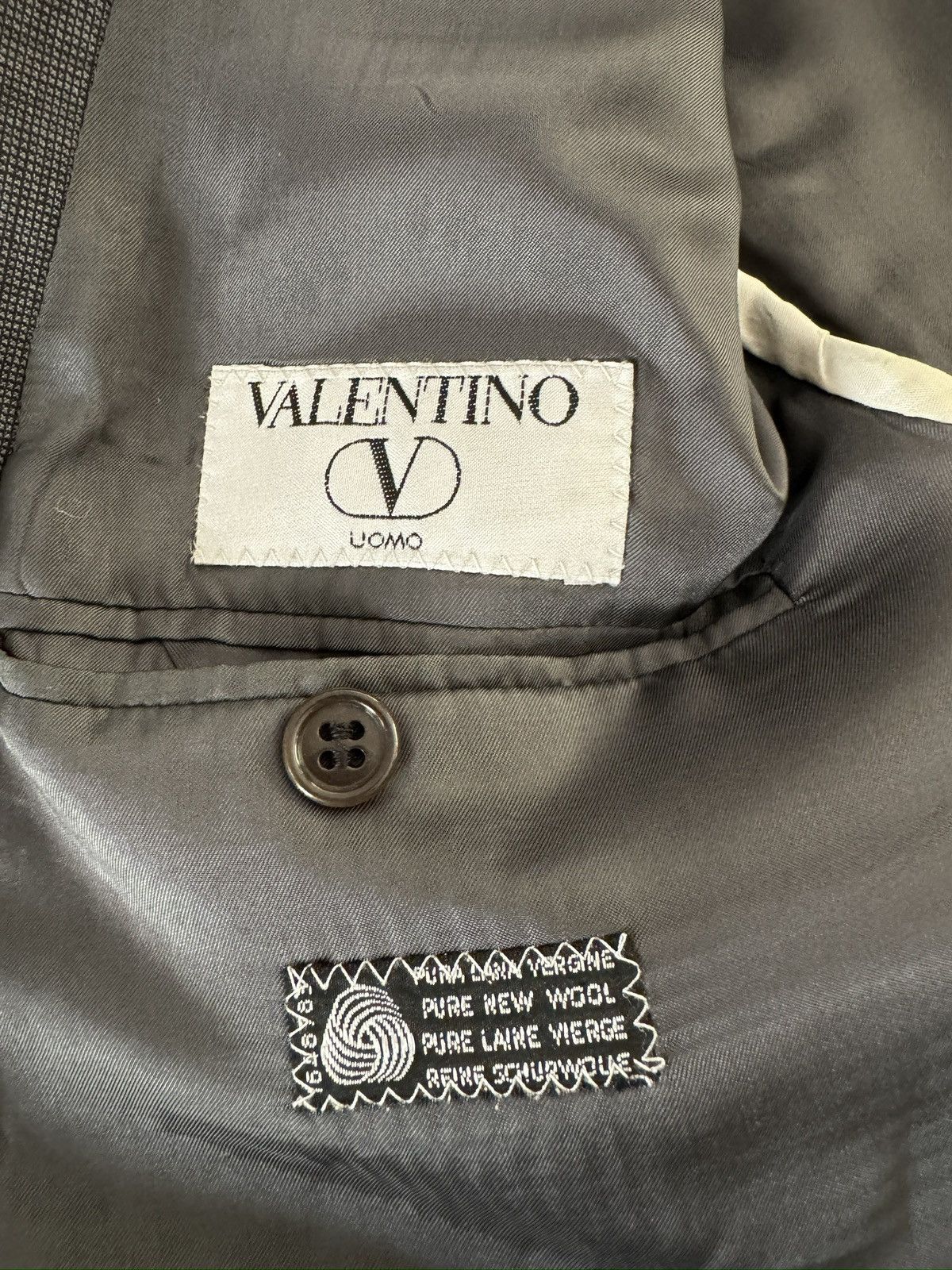 Bergdorf Goodman × Valentino Valentino Made In Italy DB Peak Lapel Wool Suit in Grey 40L Size 40L - 13 Thumbnail