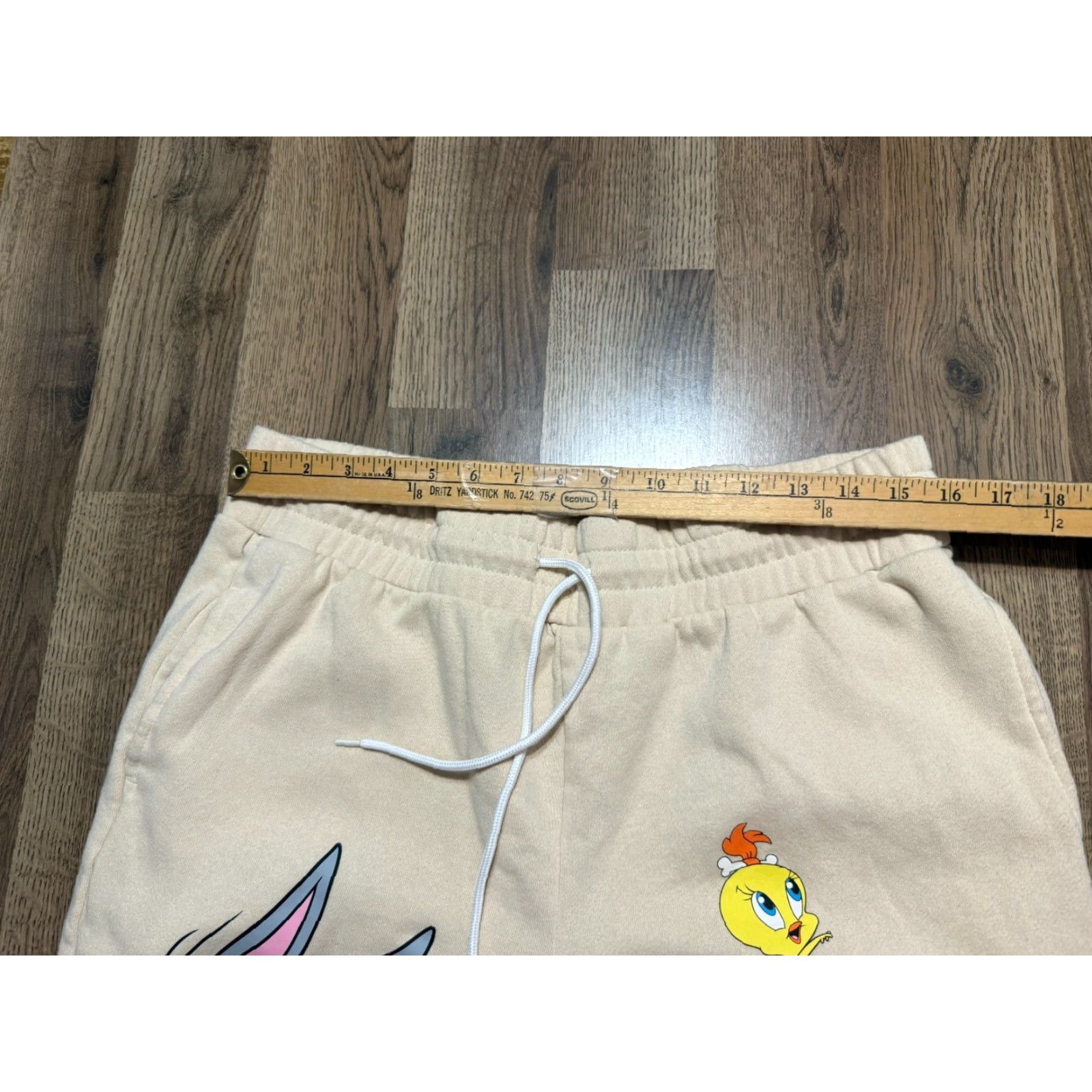 Vintage VINTAGE WB Pants Womens XL Cream Sweatpants Looney Tunes 100 Celebrate Every Story Size 40" / US 18 - 6 Thumbnail