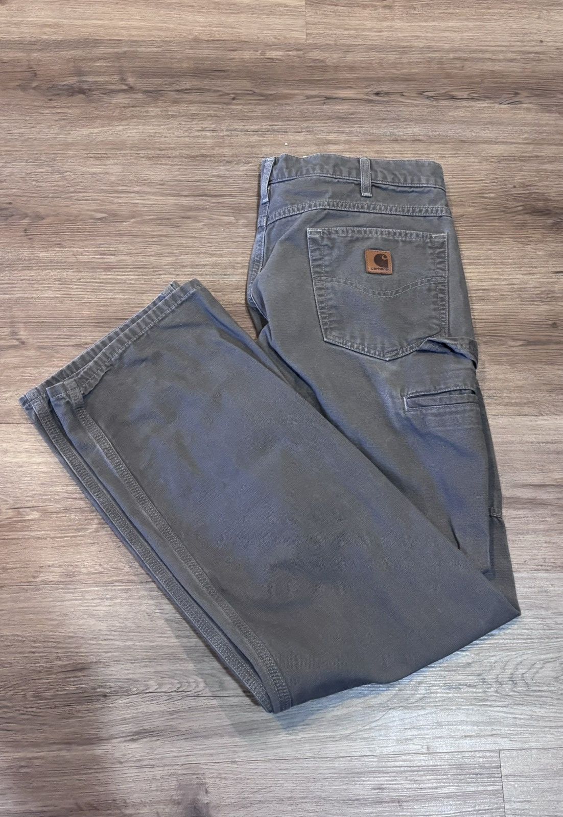 Carhartt Carhartt Pants Men's Size 35x34 Grey Canvas Size US 35 - 1 Thumbnail