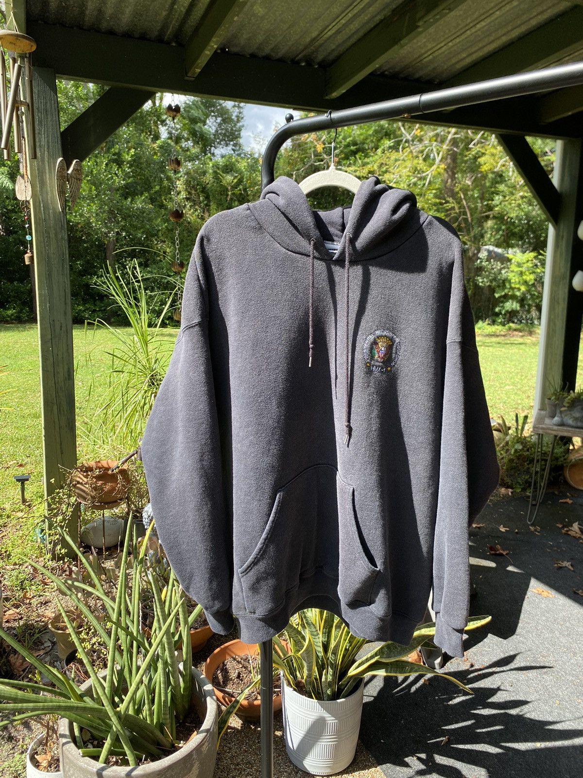 Lee Vintage 90s Navy Blue Faded Presidential Hoodie 2XL Size US XXL / EU 58 / 5 - 3 Thumbnail