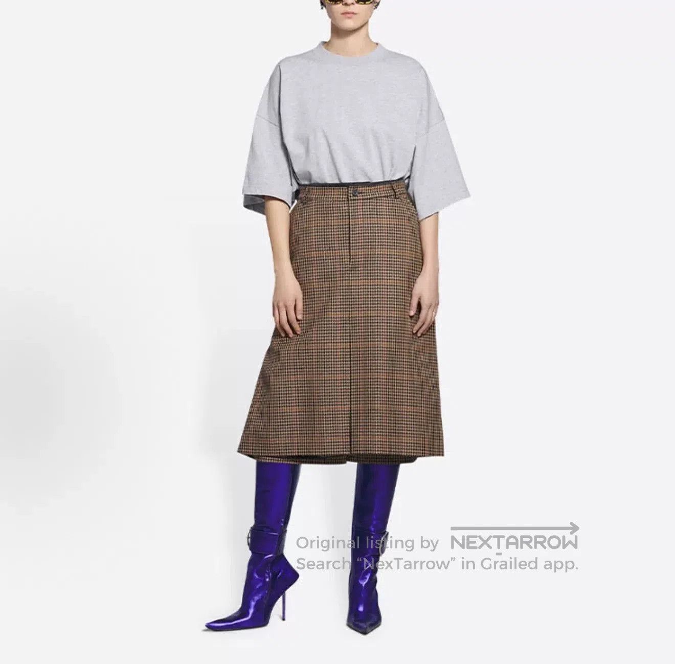 Balenciaga Balenciaga Women's Spliced Skirt. Size 33" - 8 Thumbnail