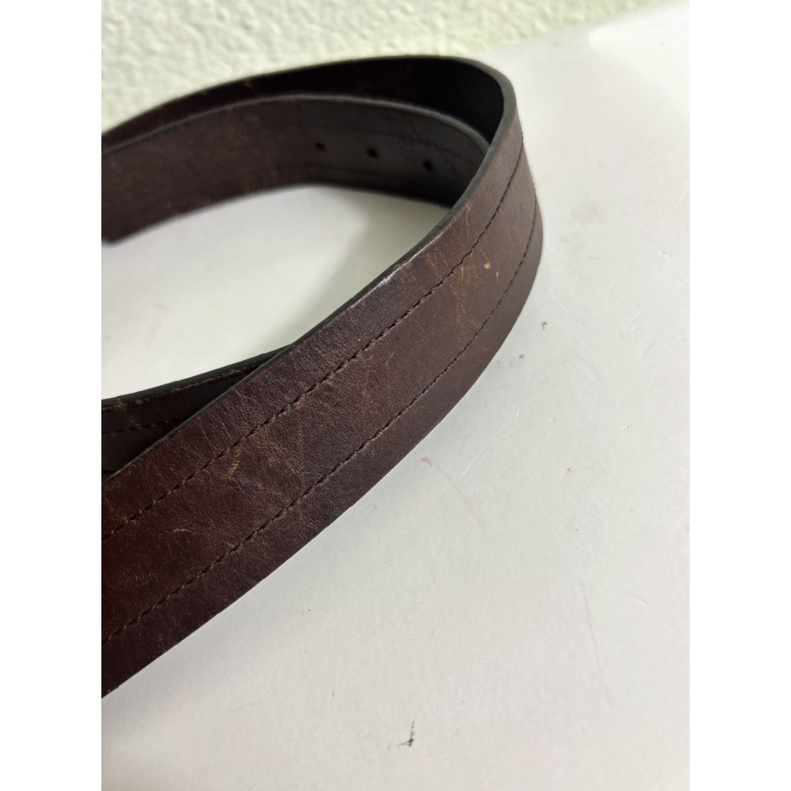 Hugo Boss HUGO BOSS Belt Leather Cow Skin Brown 30 Men Leather Belt Brown Hugo Boss Mens 30 Size 30 - 4 Thumbnail