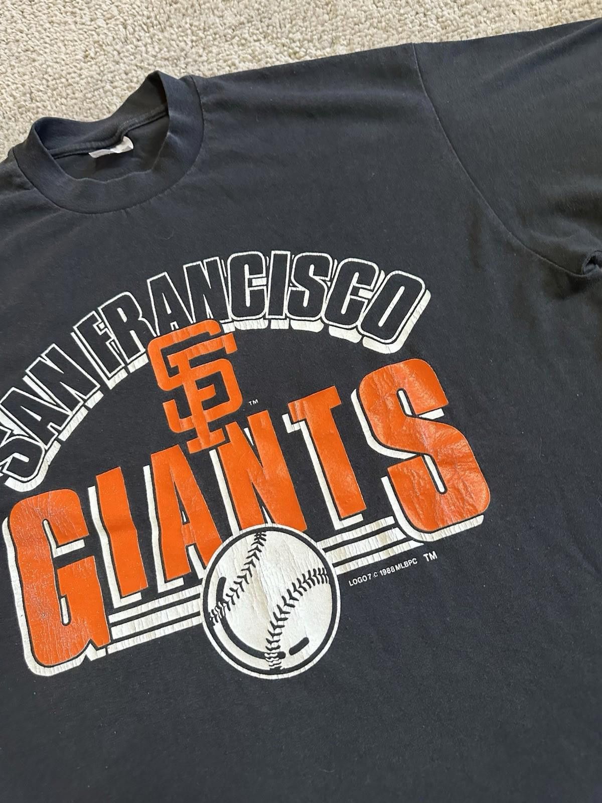 Designer VTG 1988 San Francisco Giants Single Stitch T-Shirt Baseball Size US XL / EU 56 / 4 - 3 Thumbnail