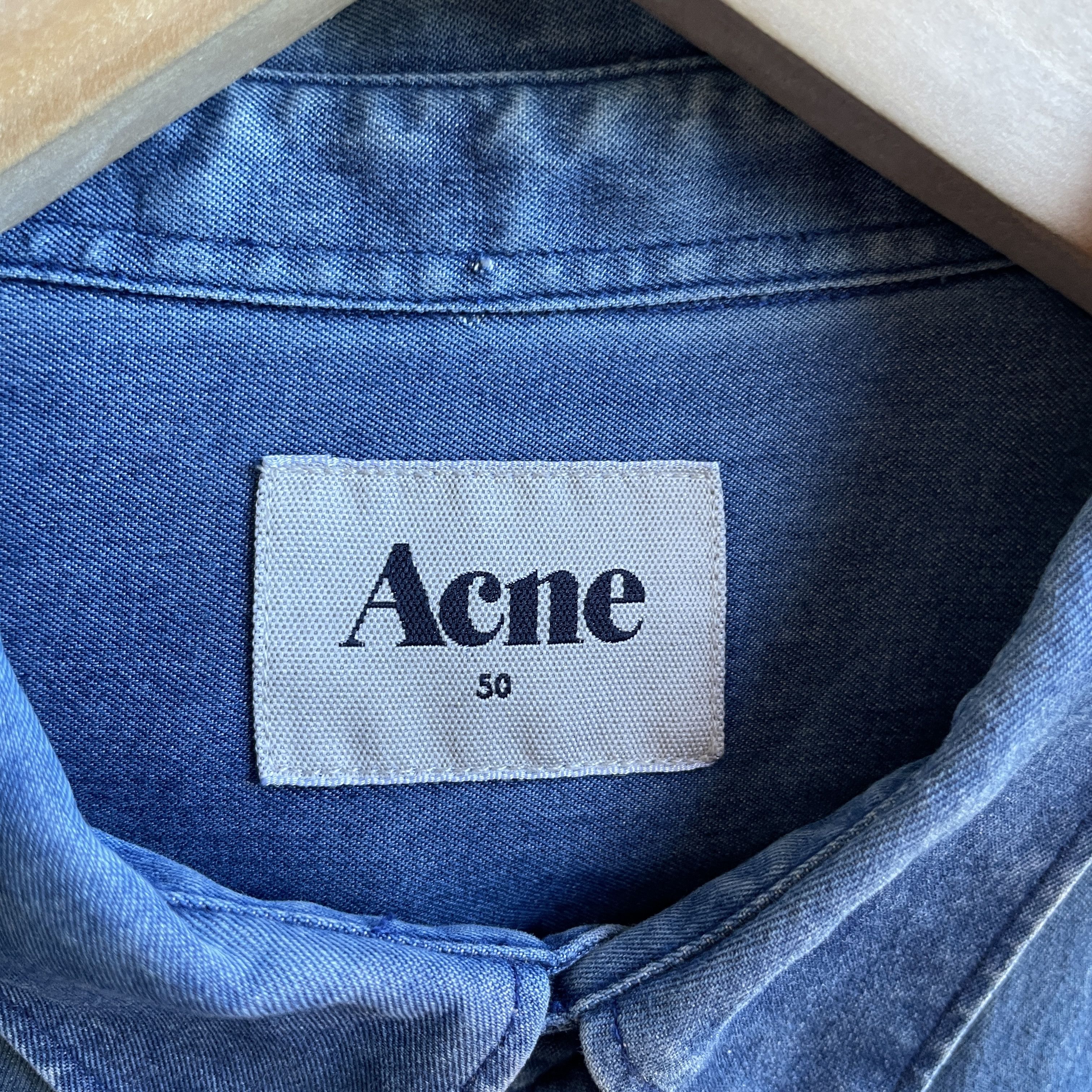 Acne Studios Acne Studios A/W 2010 Classic Slim Denim Shirt Size EUR 50 Size US M / EU 48-50 / 2 - 8 Thumbnail