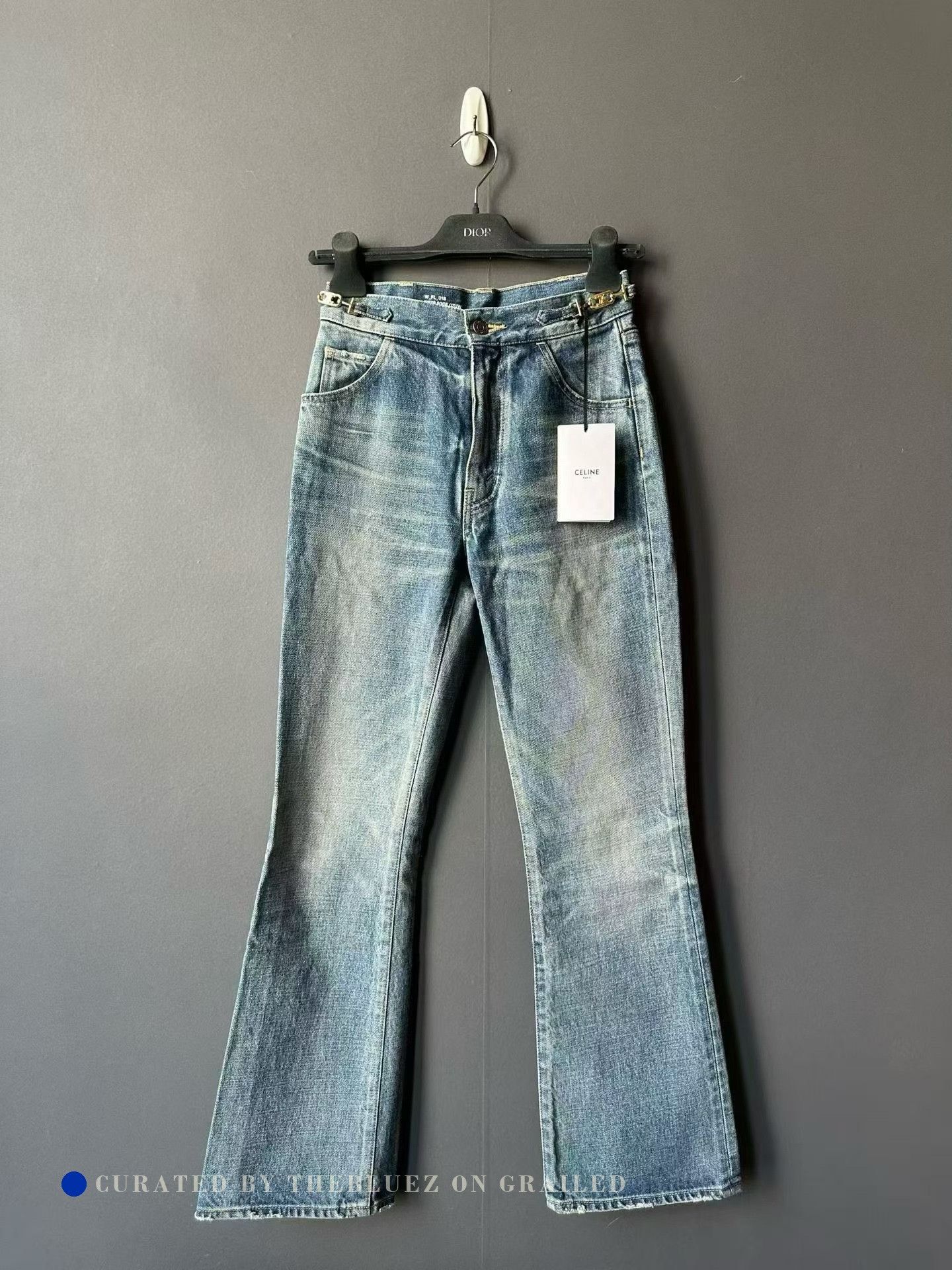 Celine Celine Dylan Triomphe Chain Jeans Size 25" / US 0 / IT 36 - 1 Thumbnail