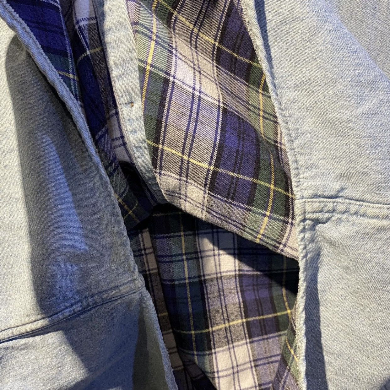 L.L. Bean × Vintage Vintage 90s LL Bean Heavy Cotton Button Shirt Denim USA Size US L / EU 52-54 / 3 - 5 Thumbnail