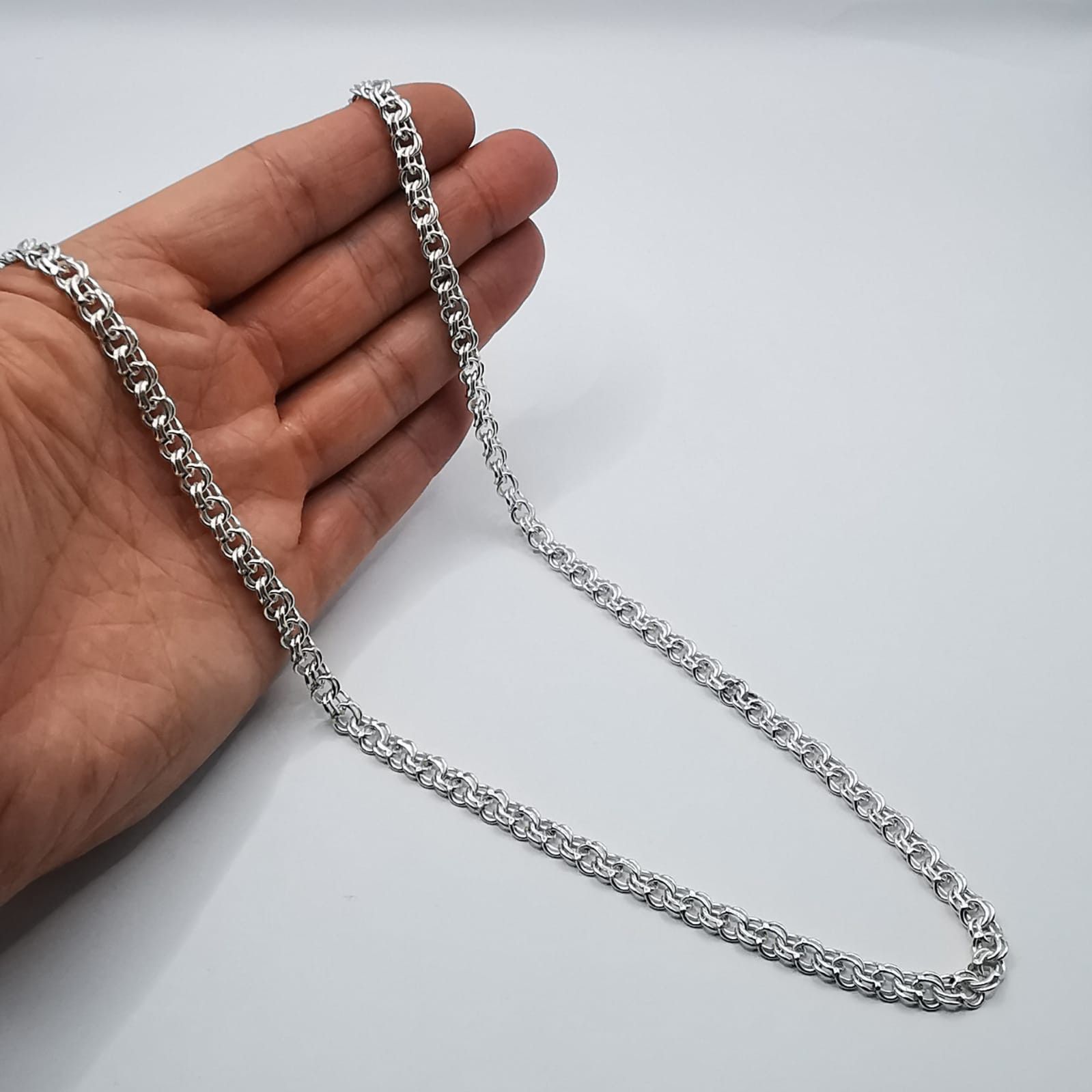 Sterling Silver Vintage Statement Chain, 925 Sterling Silver, Signed 32,67g Size ONE SIZE - 4 Thumbnail