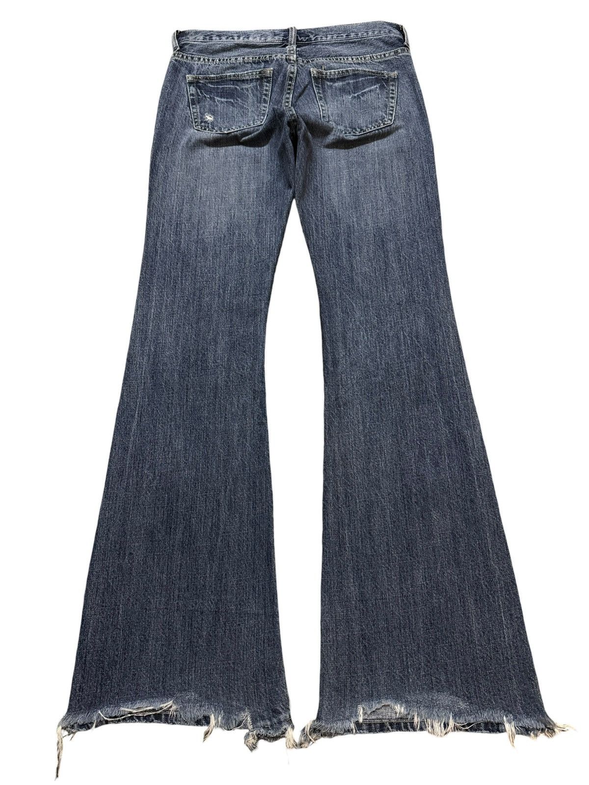 If Six Was Nine Vintage 90s Japanese Brand Faded Distressed Wide Leg Flared Size US 28 / EU 44 - 2 Thumbnail