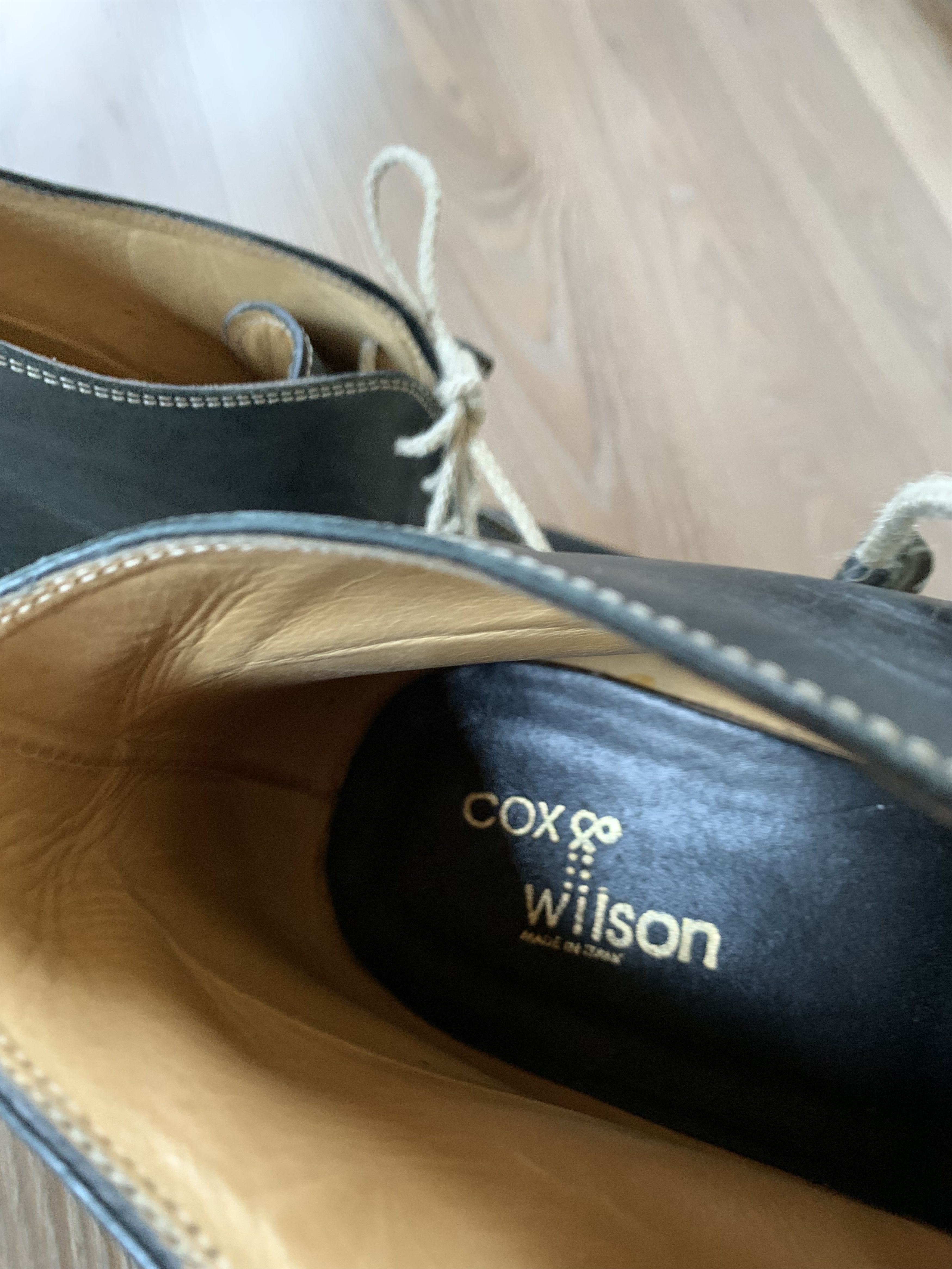 Designer × Vintage Cox & Wilson Men’s Vinatge Italy High Leather Shoes Size US 10 / EU 43 - 8 Thumbnail