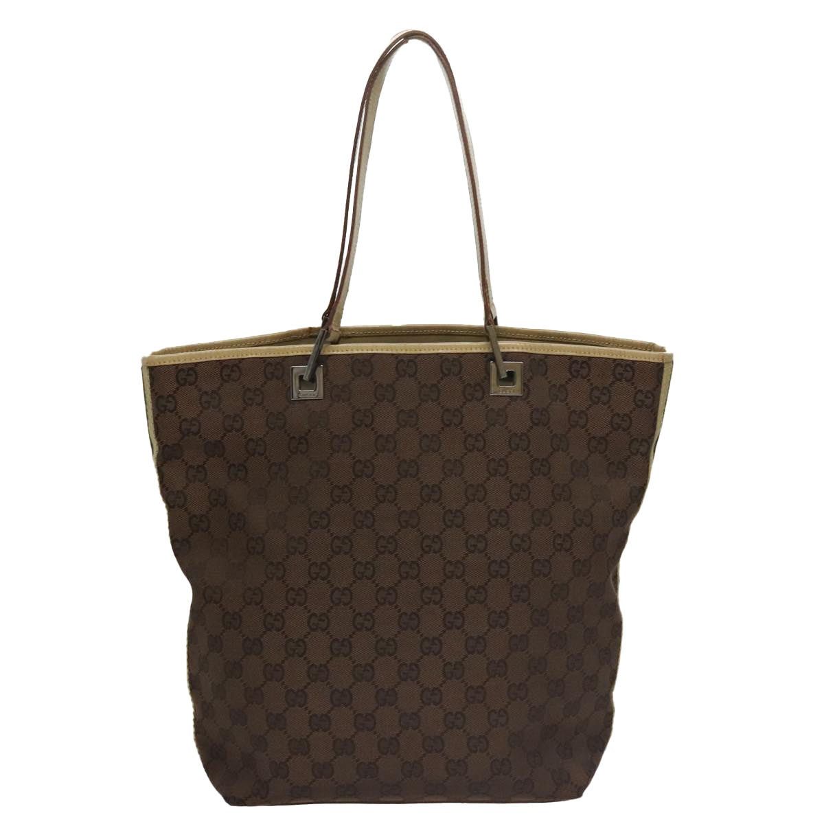 Gucci GUCCI GG Canvas Sherry Line Tote Bag Brown Size ONE SIZE - 2 Thumbnail