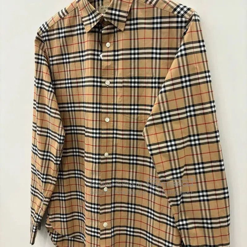 Burberry Burberry Women's XS Khaki Plaid Long Sleeve Shirt. Size XS / US 0-2 / IT 36-38 - 2 Thumbnail