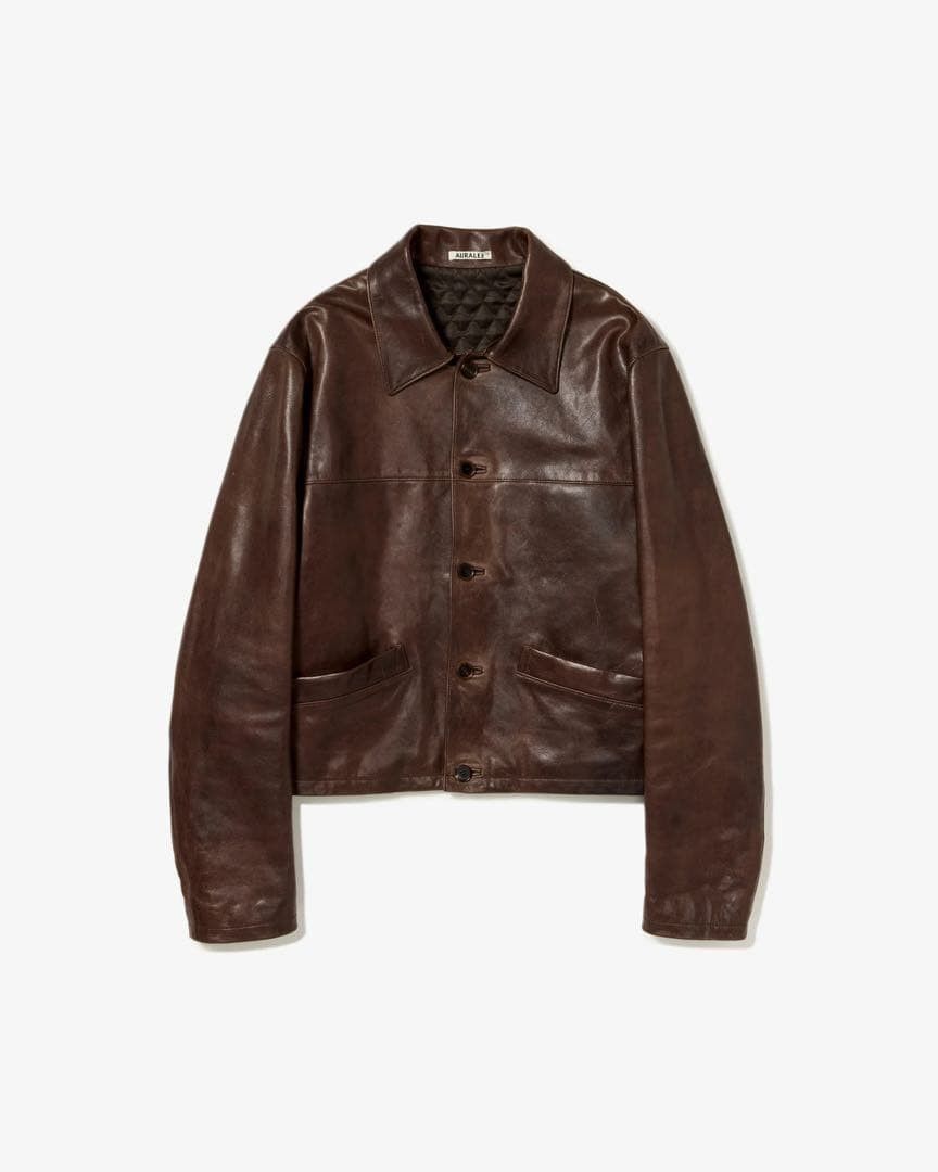 Auralee AURALEE HEAVY LAMB LEATHER BLOUSON Brown 3 Size US S / EU 44-46 / 1 - 1 Thumbnail