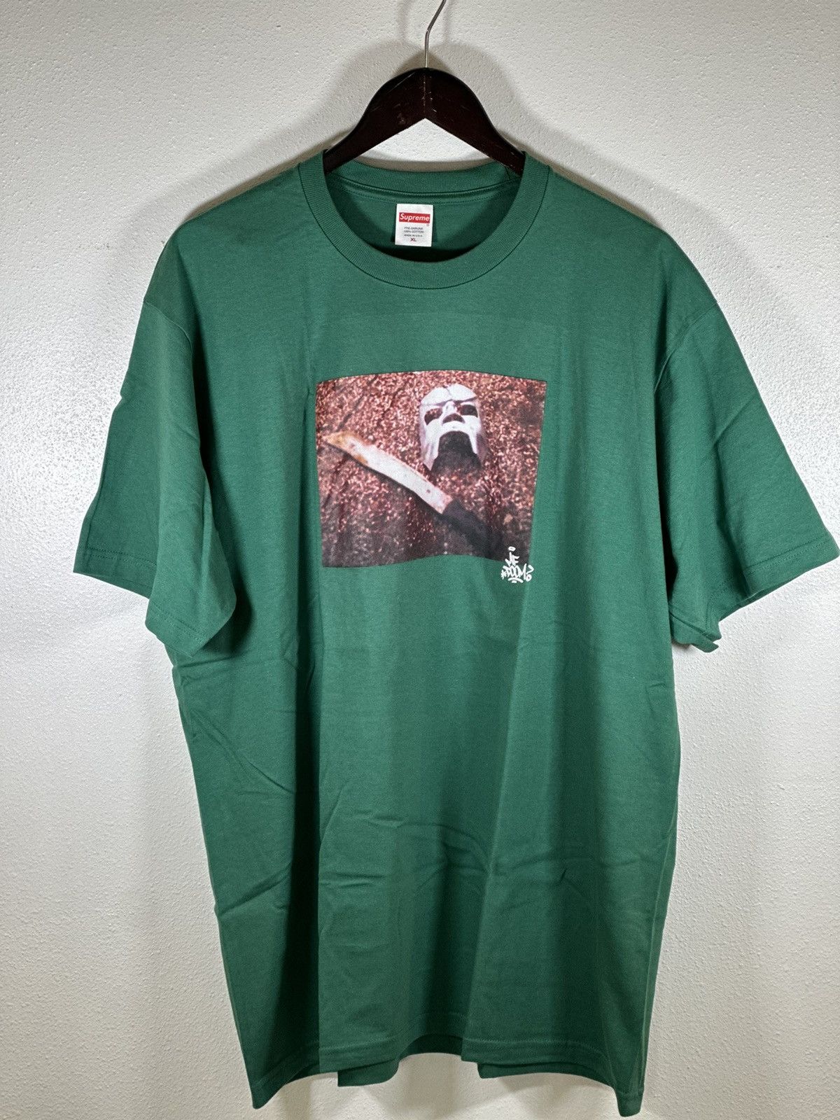 image of Supreme Mf Doom Tee in Green, Men's (Size XL)