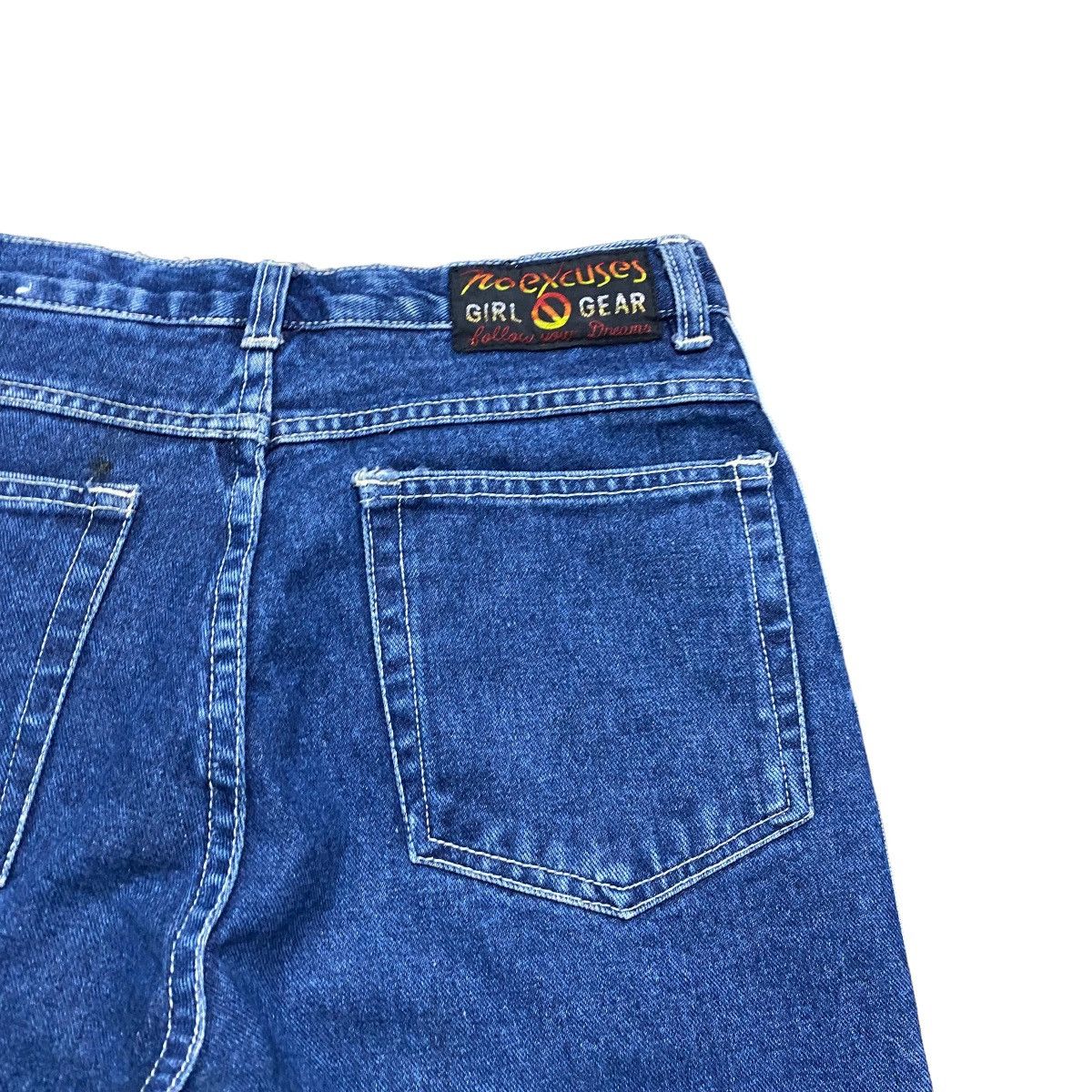 JNCO Vintage 90s No Excuses Flare Leg Denim Jeans Girl Gear Size 29" - 12 Thumbnail