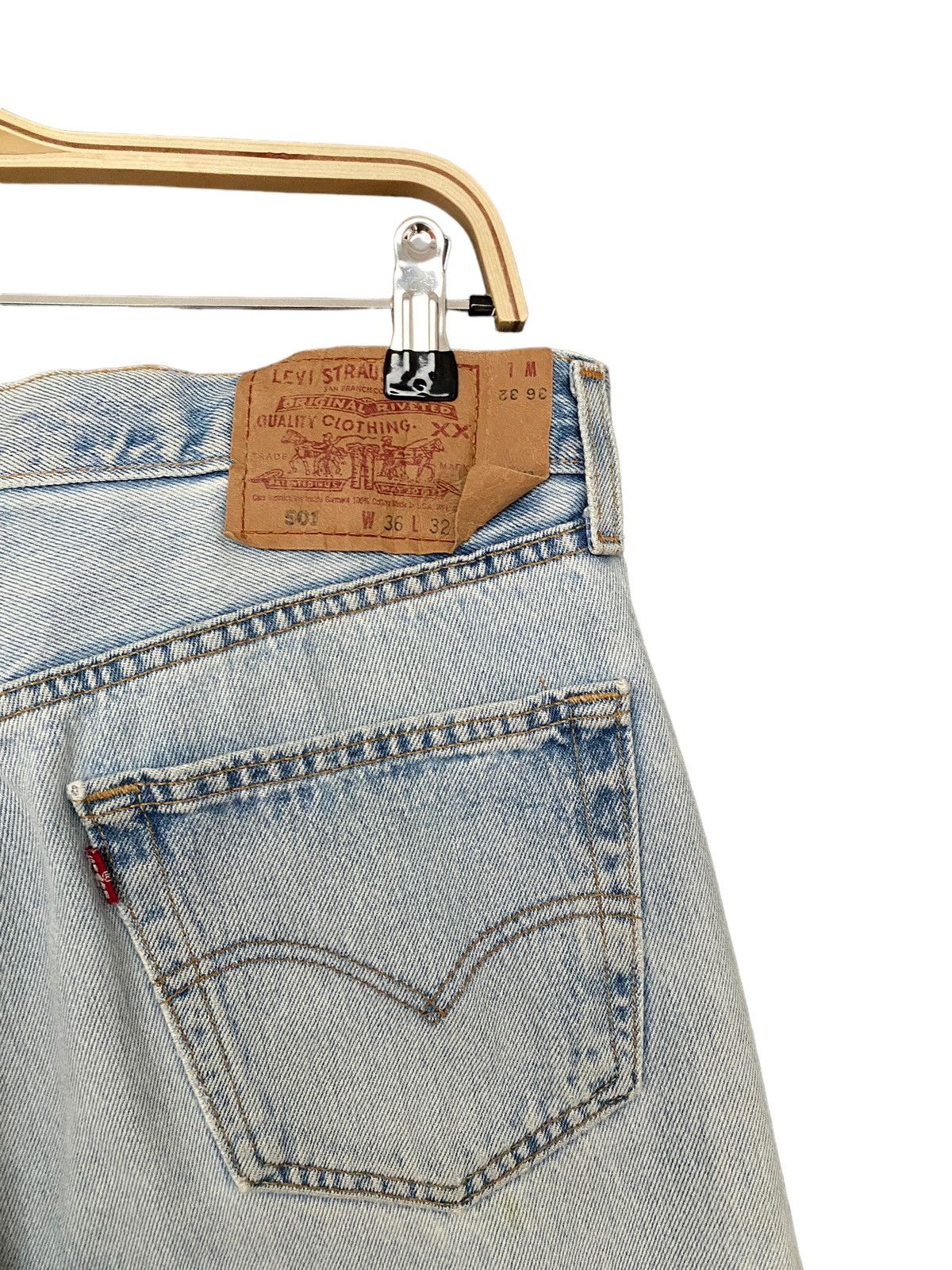 Levi's Vintage Clothing × Vintage Vintage Brand Levis Lot 501 Distressed Jeans 1990s Size US 36 / EU 52 - 6 Thumbnail