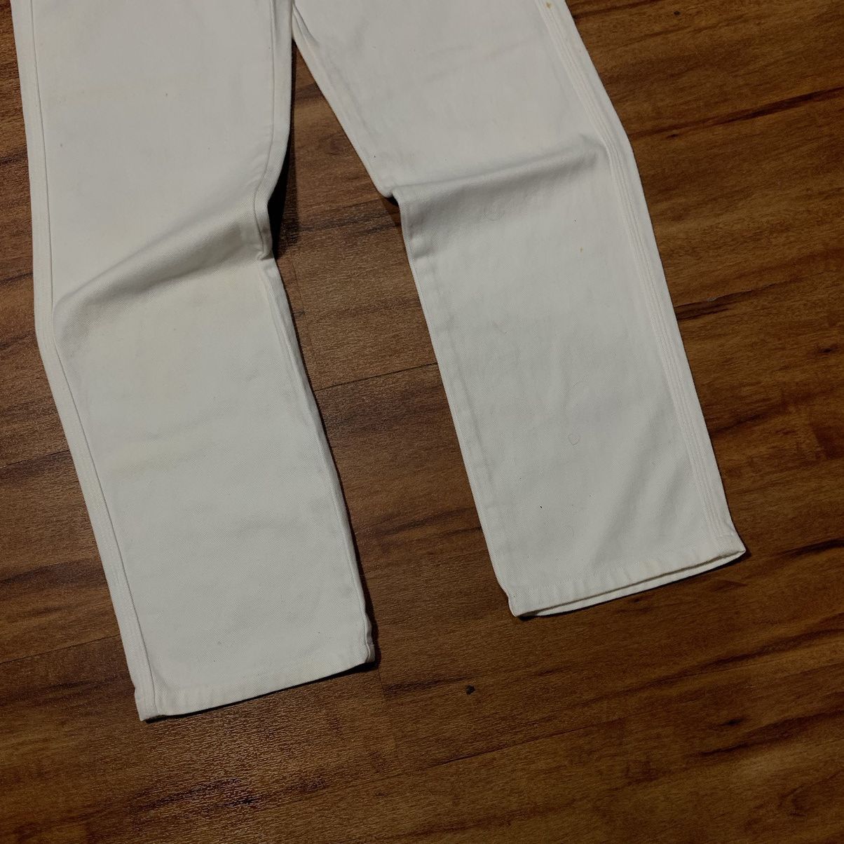 Marithe + Francois Girbaud Marithe Francois Girbaud White Denim Pant Size US 29 - 3 Thumbnail