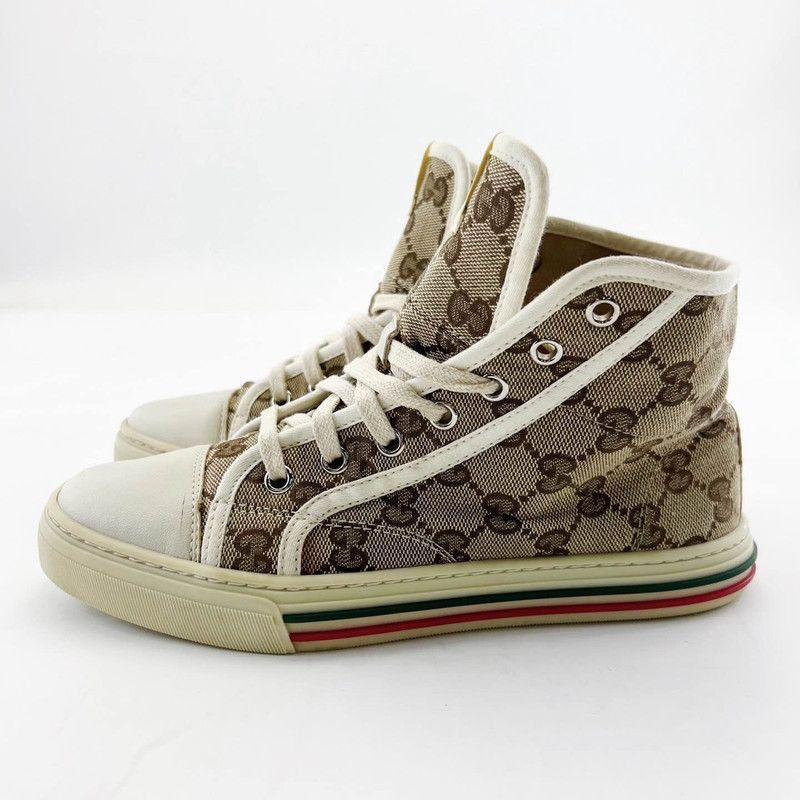 Gucci Gucci High-Top Canvas Sneakers for Women Size US 5 / IT 35 - 1 Thumbnail