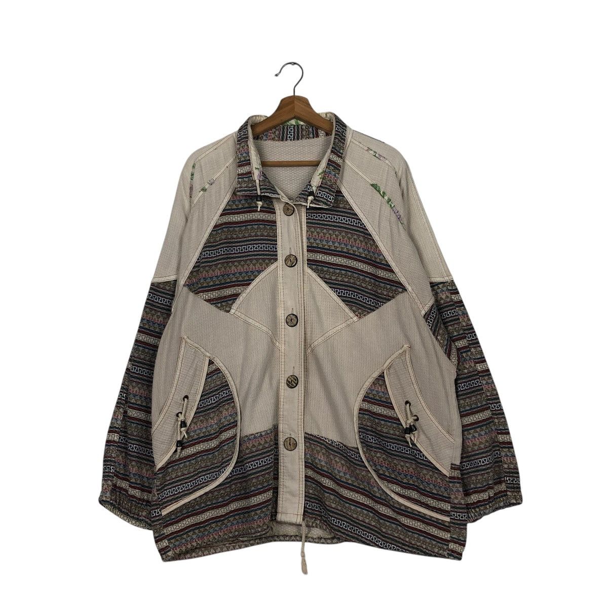 Japanese Brand × Vintage 🔥VINTAGE TRADITIONAL JAPANESE DESIGN CHORE JACKET UNKNOWN Size US L / EU 52-54 / 3 - 3 Thumbnail